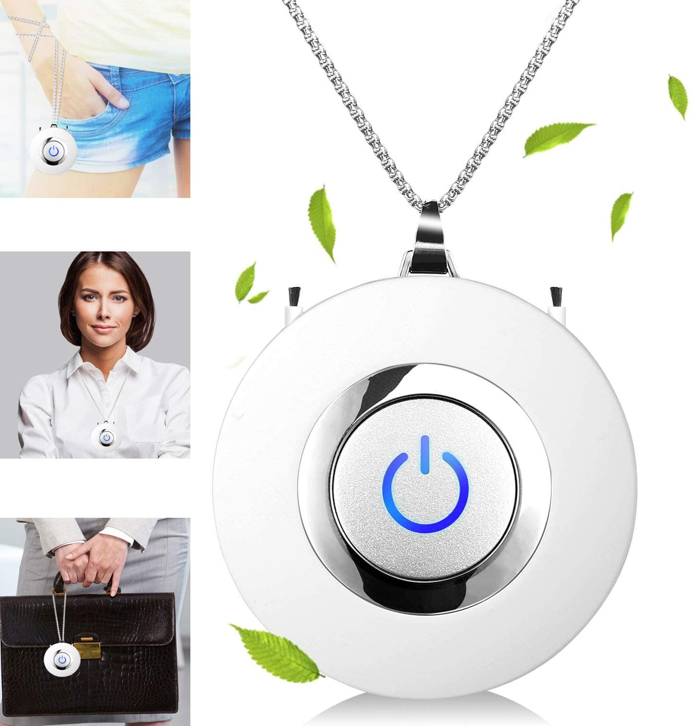 Portable Mini Air Purifier Personal Air Purifier USB for Adults/Kids (White)