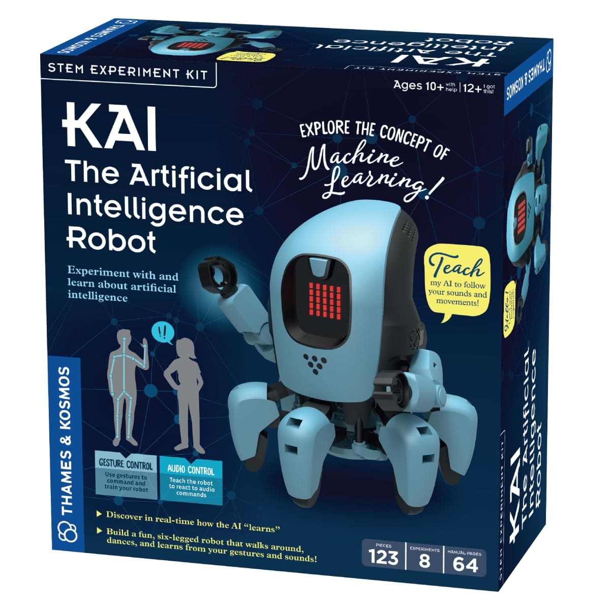 Thames & Kosmos KAI: The Artificial Intelligence Robot, Kids Science Kit, Learning Resources for AI and Robotics, STEM Toys for Science Experiments, Age 10+ with Help & Age 12+ Alone