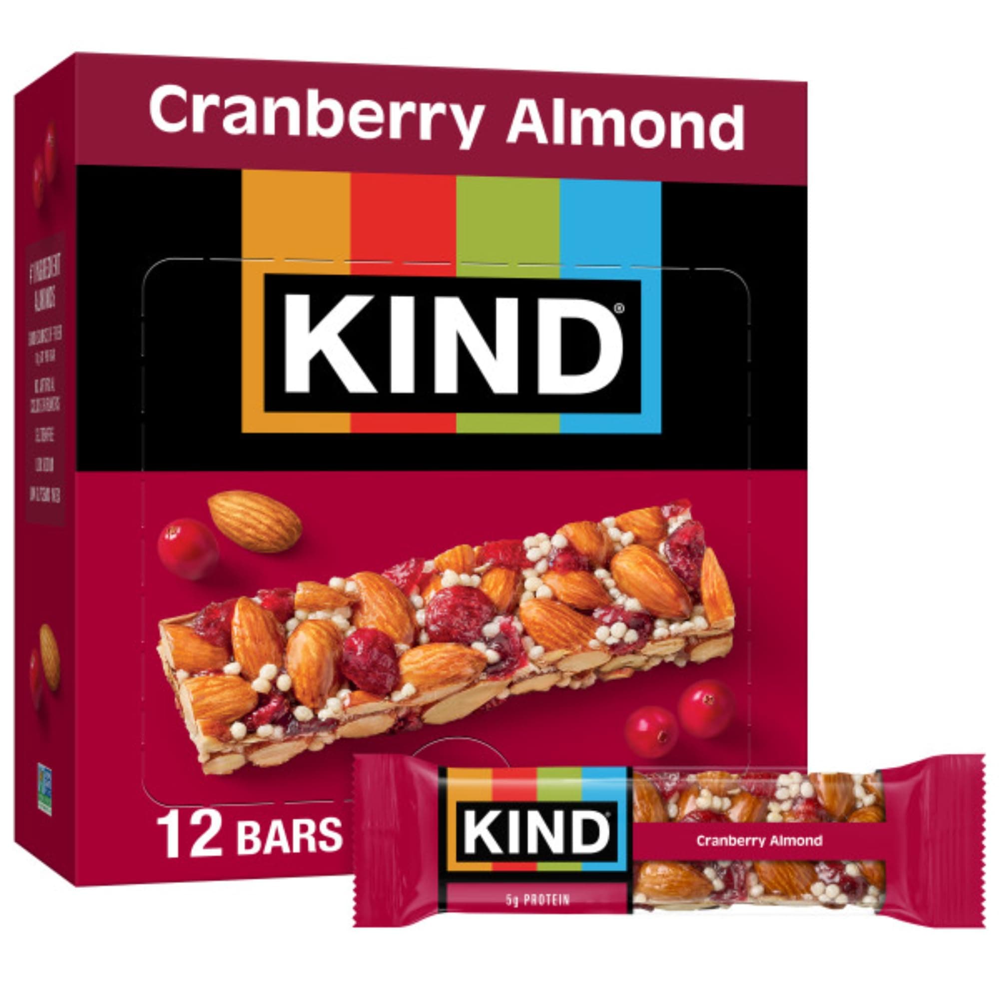 Bar - Plus Antioxidants Nutrition Bars Box Cranberry Almond With Macadamia