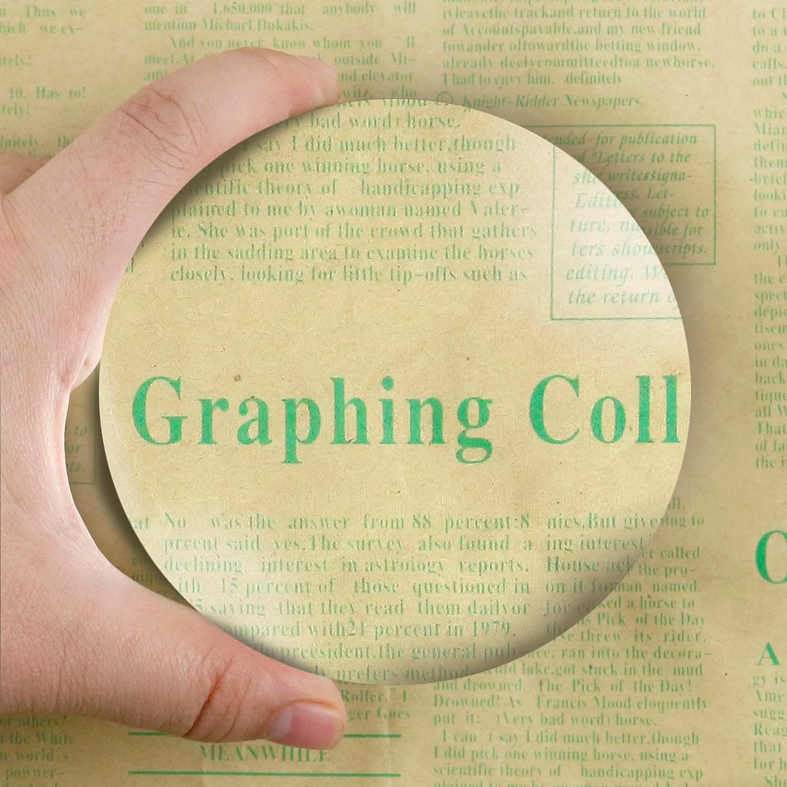 Dandelion 6X Dome Magnifying Glass Acryliy Paperweight Magnifier-3.8 Inch(95mm)