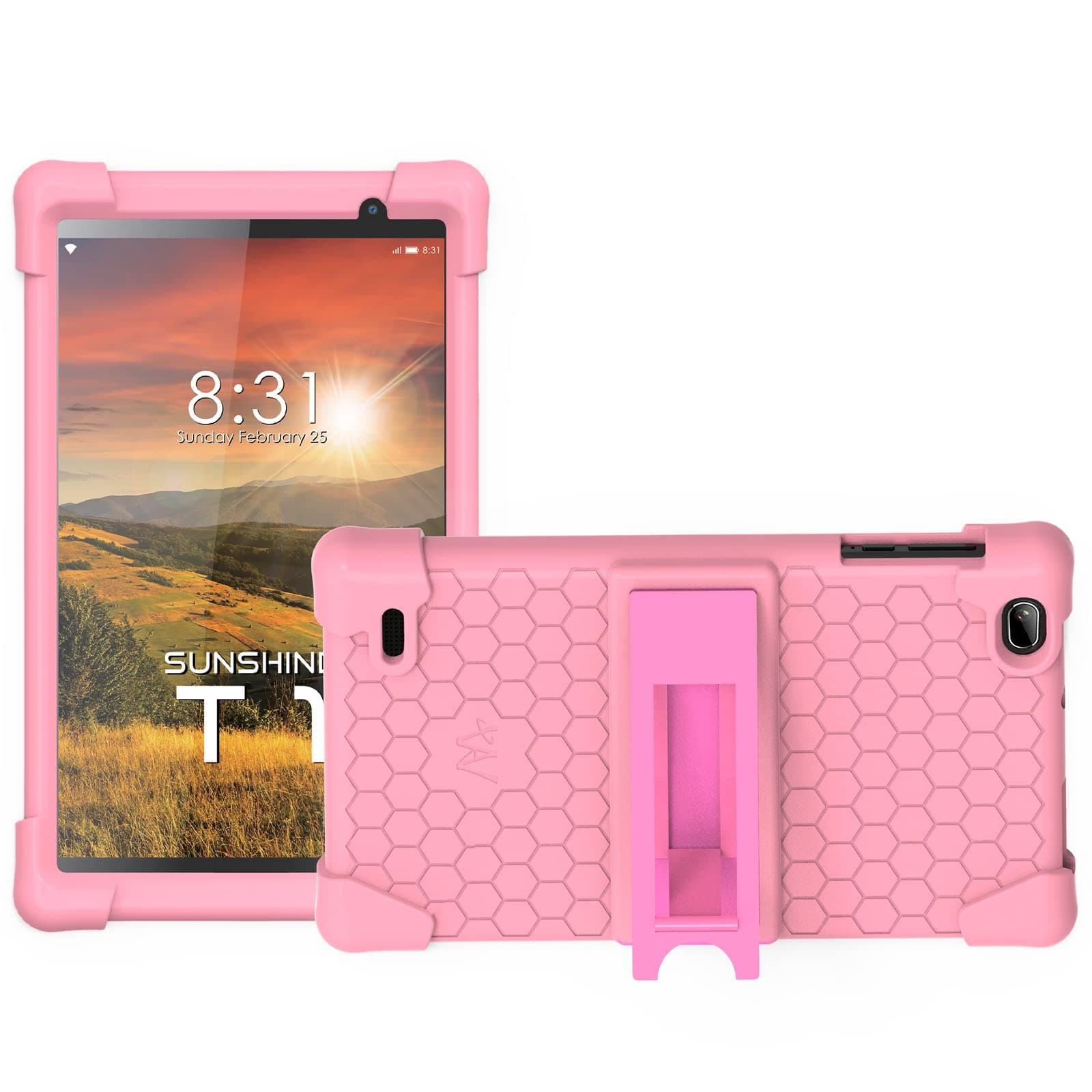 Kids Case Cover for 8 Inch Cloud Mobile Sunshine T1 Elite Tablet/Sunshine T1 Tablet/Xmobile X8Max/ X8Pro/ X8 Tablet - Pink