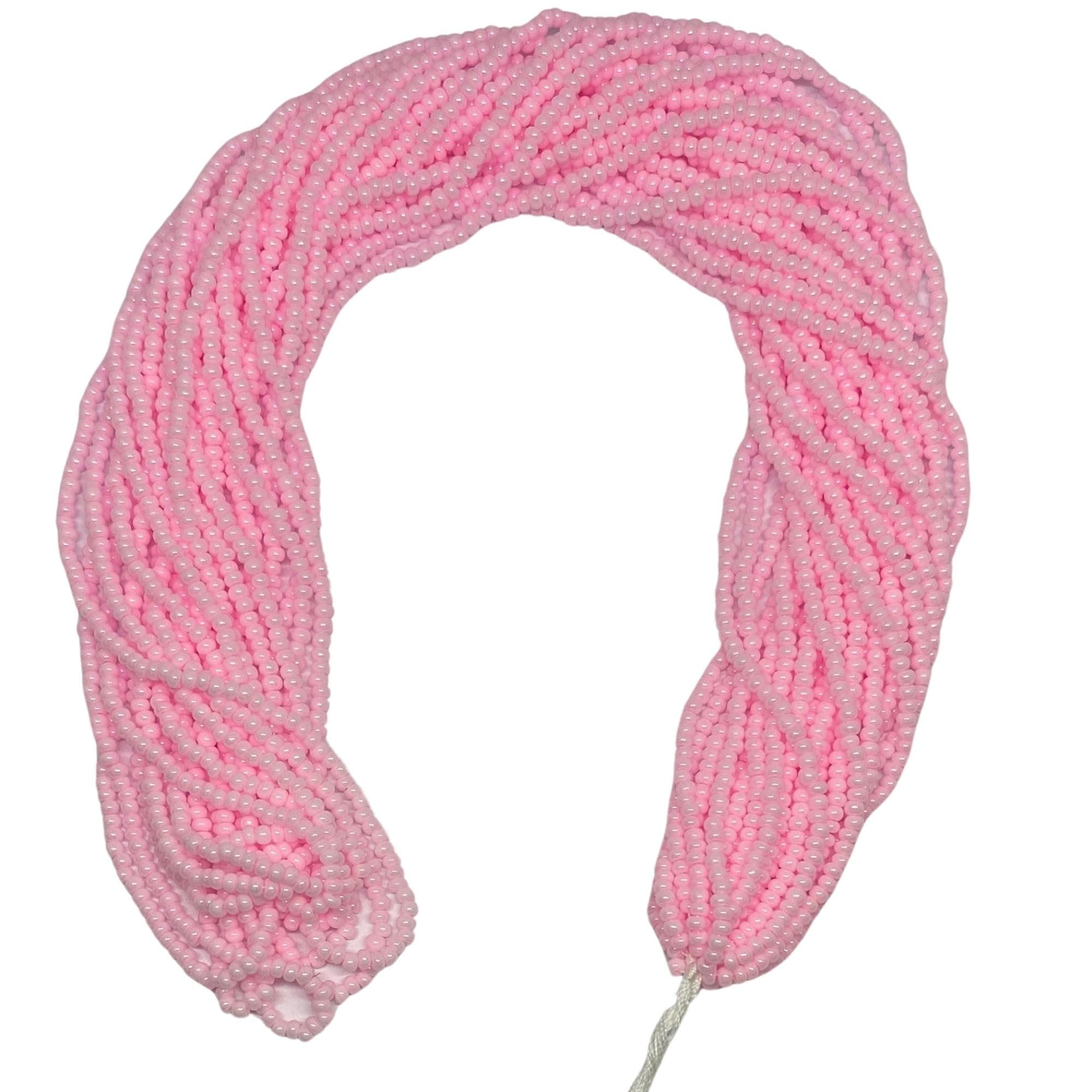 Czech 11/0 Glass Seed Beads - 12 String Hanks, Total10 Colors (Light Pink)