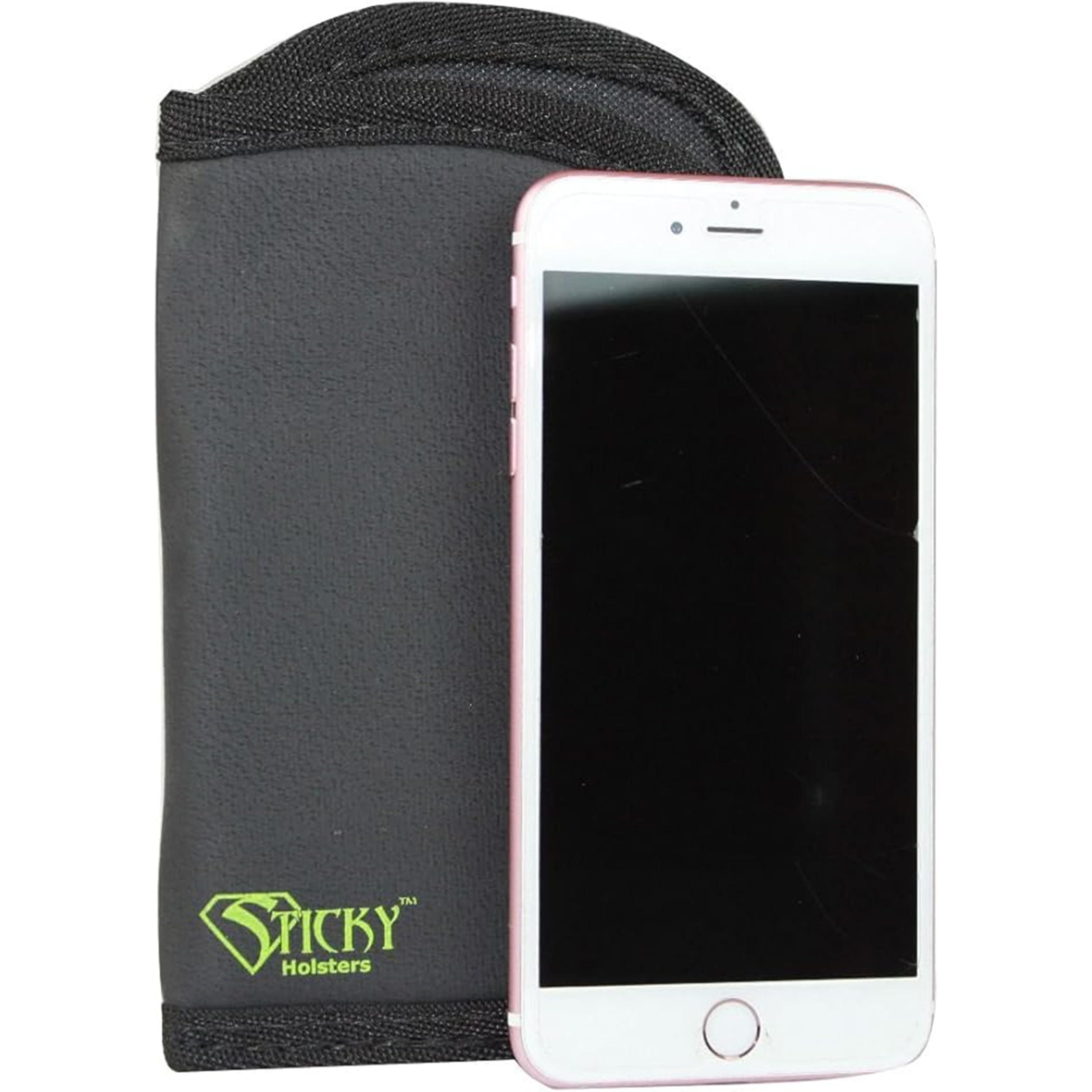 Sticky Holsters Cell Phone Pouch Holster T-3 – Cellphone Sleeve Case Cover – Fits Phones 7 x 4 inches with or Without a Case – IWB or Everyday Pocket Carry – Black