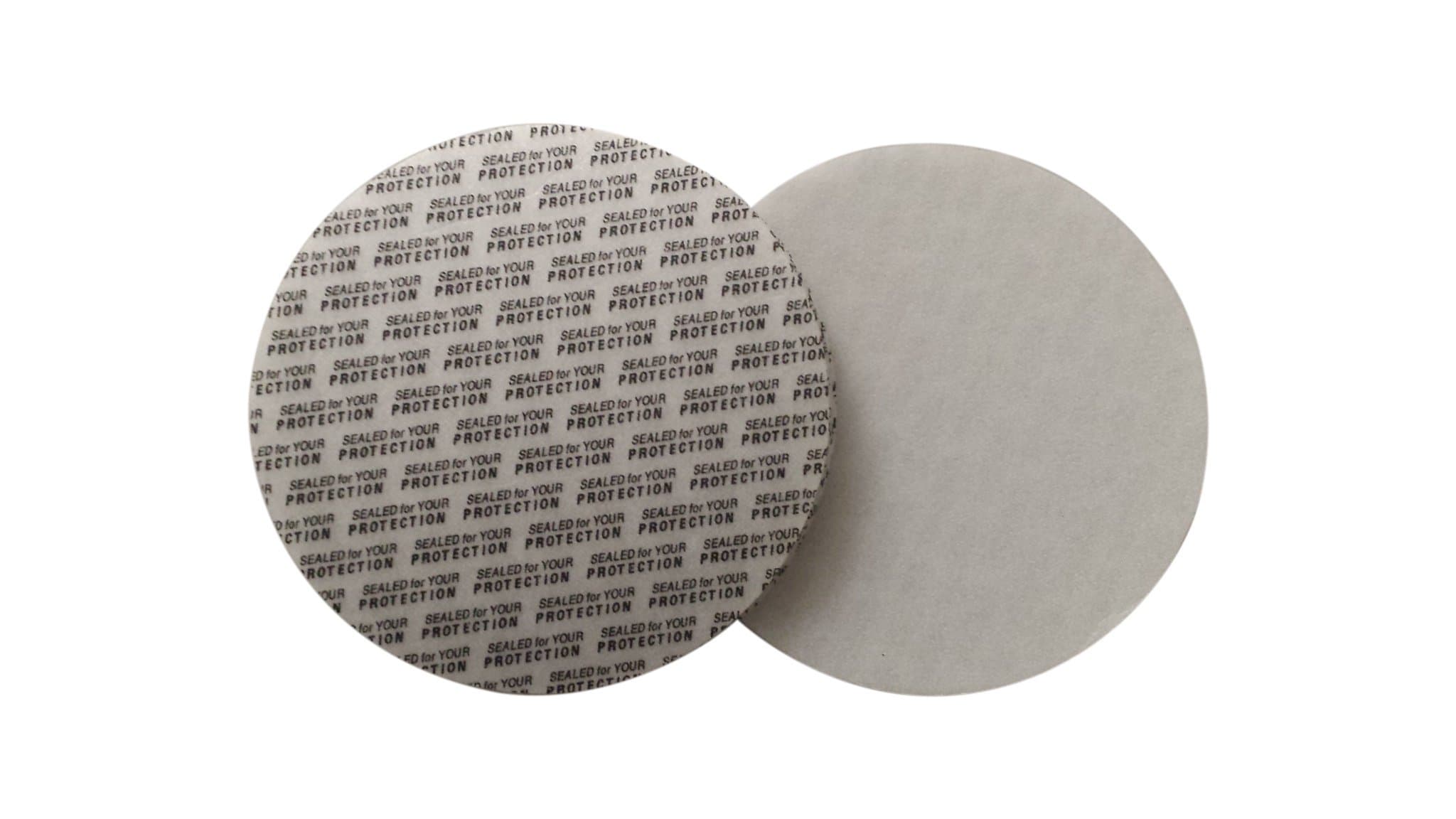 Rewarding Essentials 58 mm Pressure Sensitive PS Foam Cap Liners Tamper Seal Cap Liner Sealed for your Protection (100)