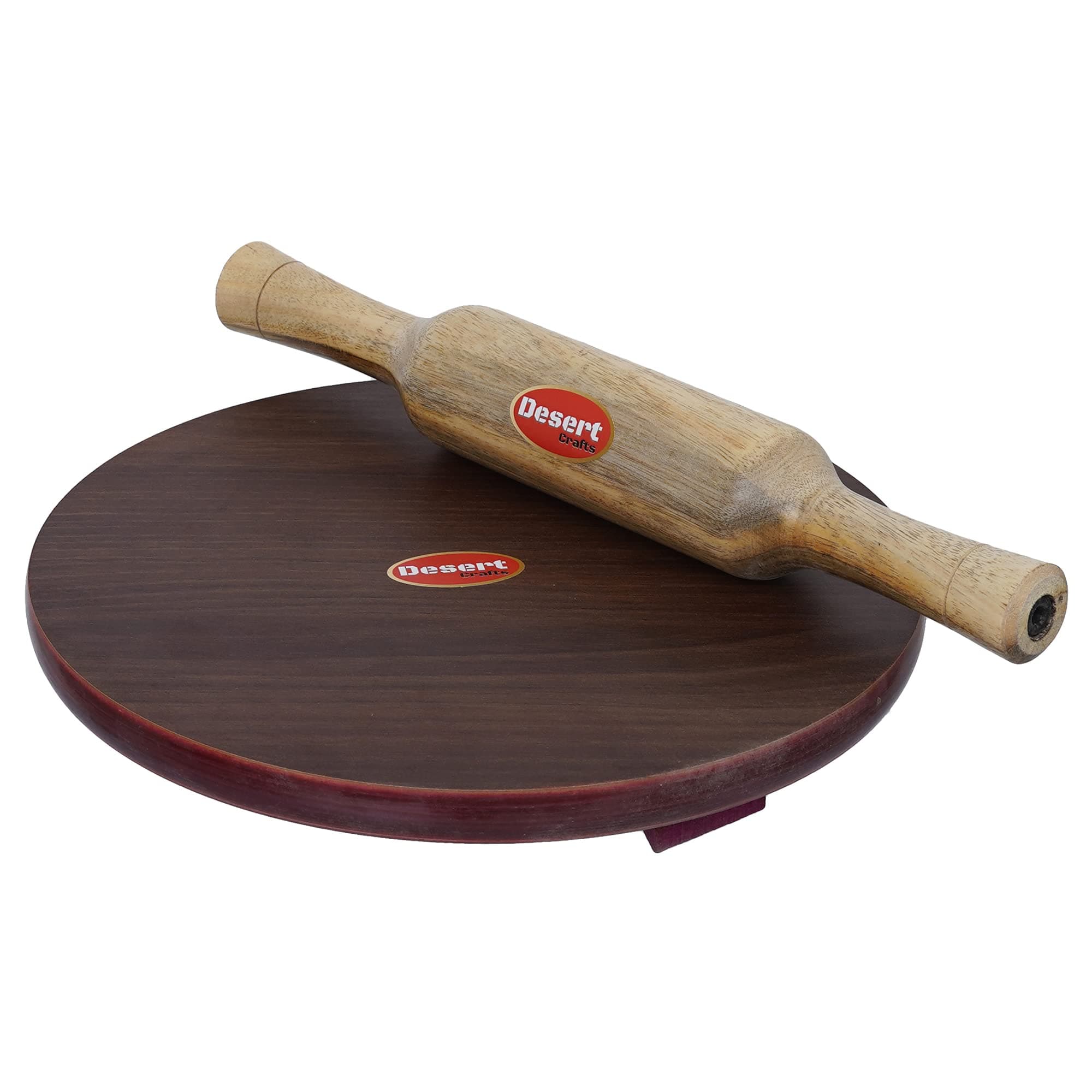 10 Inch Plywood Chakla with 12Inch Wooden Belan for Home & Kitchen (10 in, Plywood)