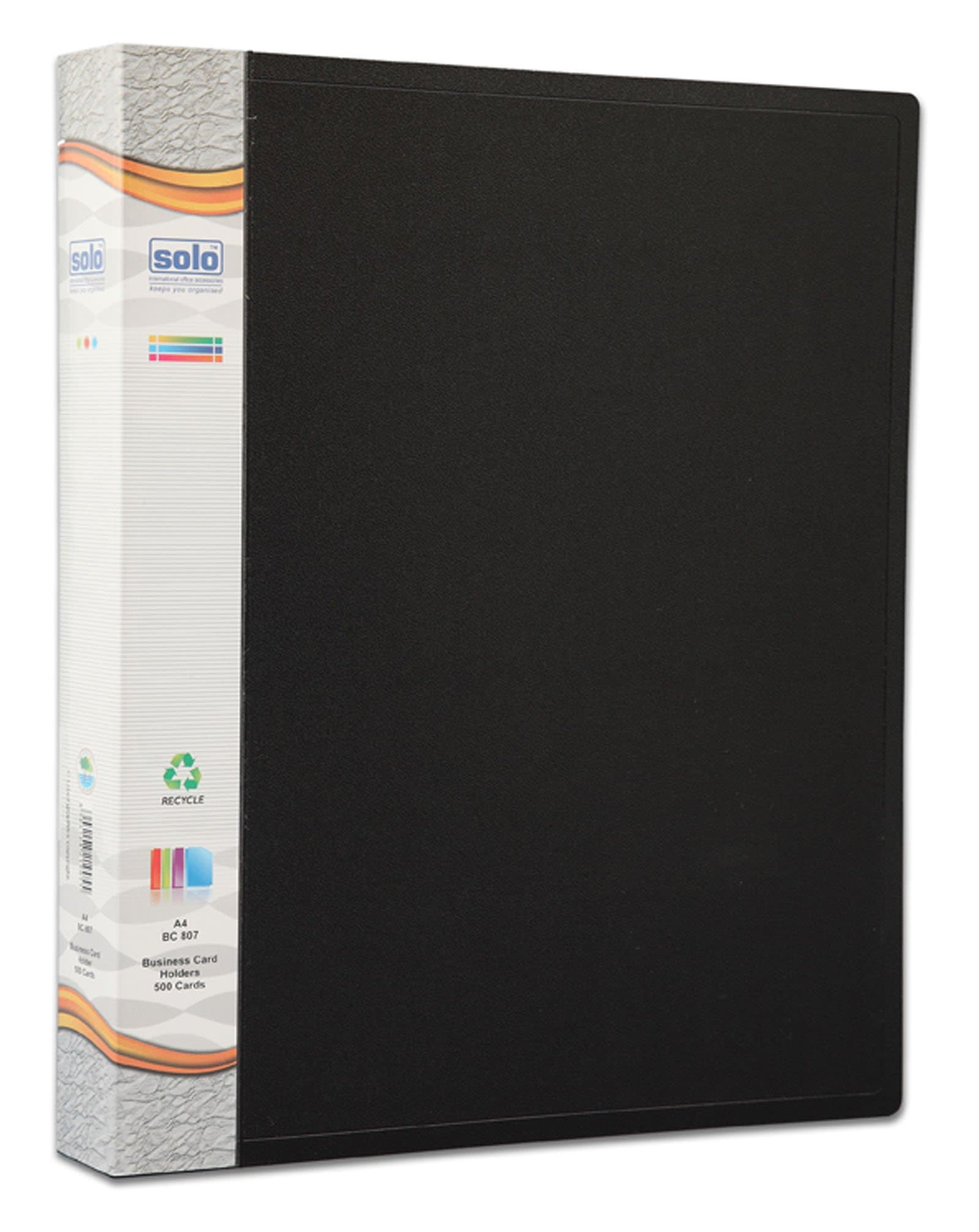 Solo 500 Card Business Name Credit Card Holder Clear Plastic Ring Binder Separator Visiting Card Holder Book Case Keeper