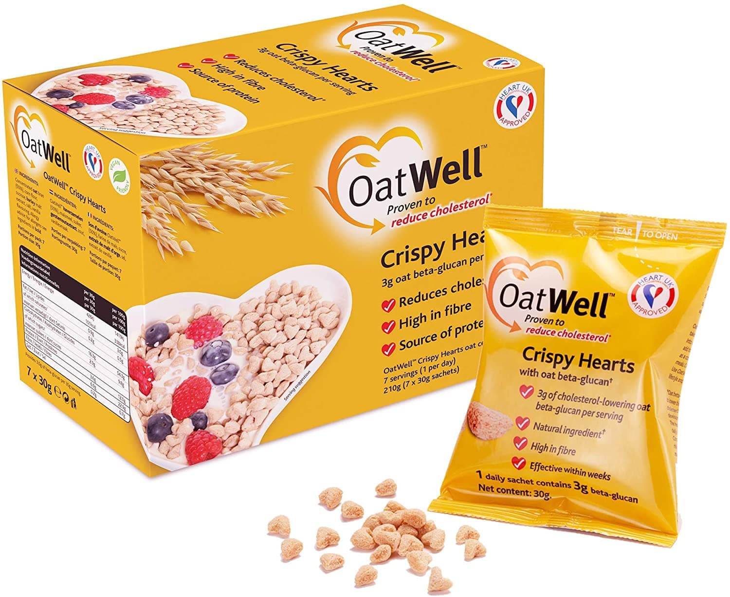 OATWELL Crispy Hearts 7x30g (PACK OF 1)