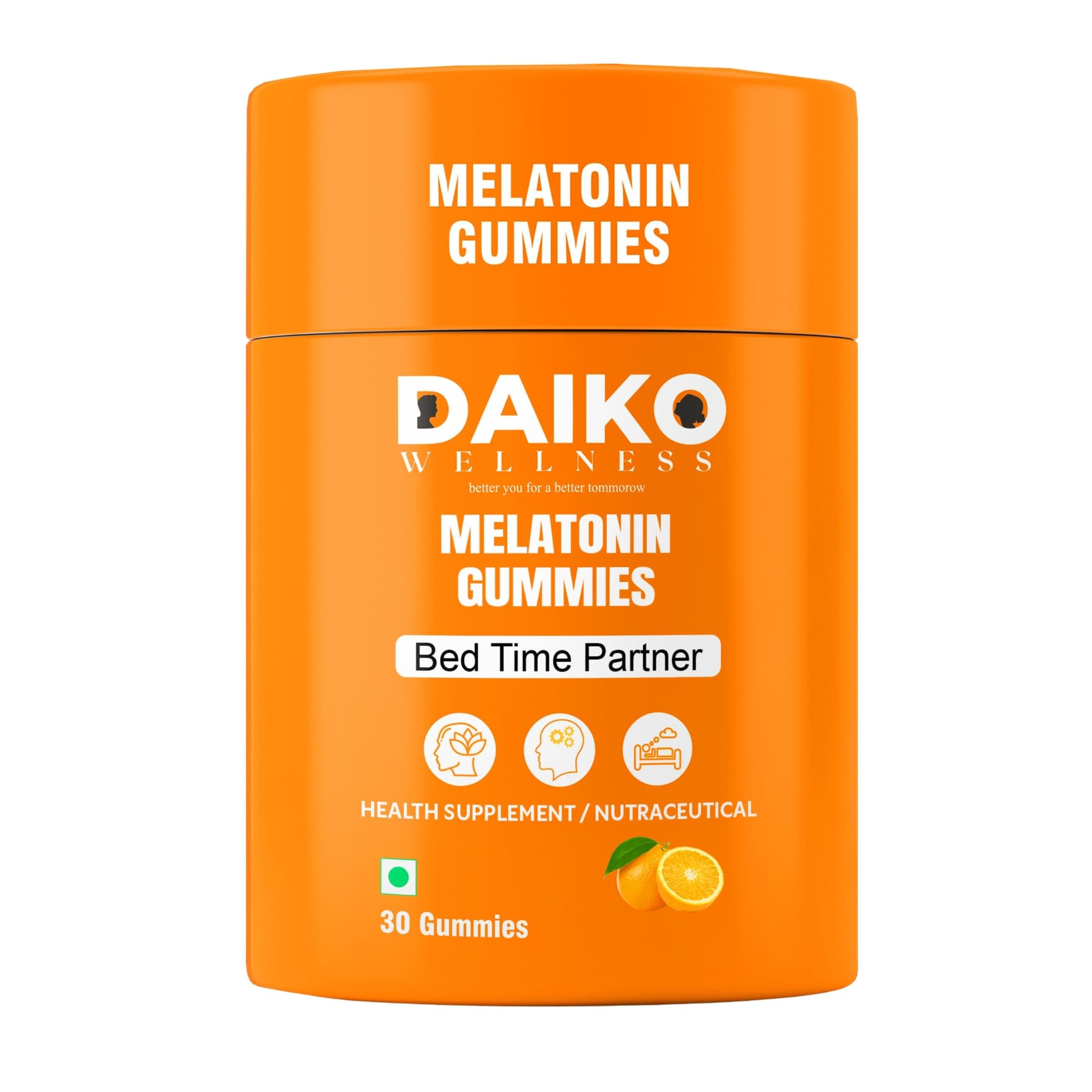 Daiko Deep Sleep Melatonin Gummies 5 Mg| Non-Habit Forming Sleep Aid with Chamomile, Valerian & Ashwagandha | Stress & Relaxation Support | Vegan | 30 Gummies