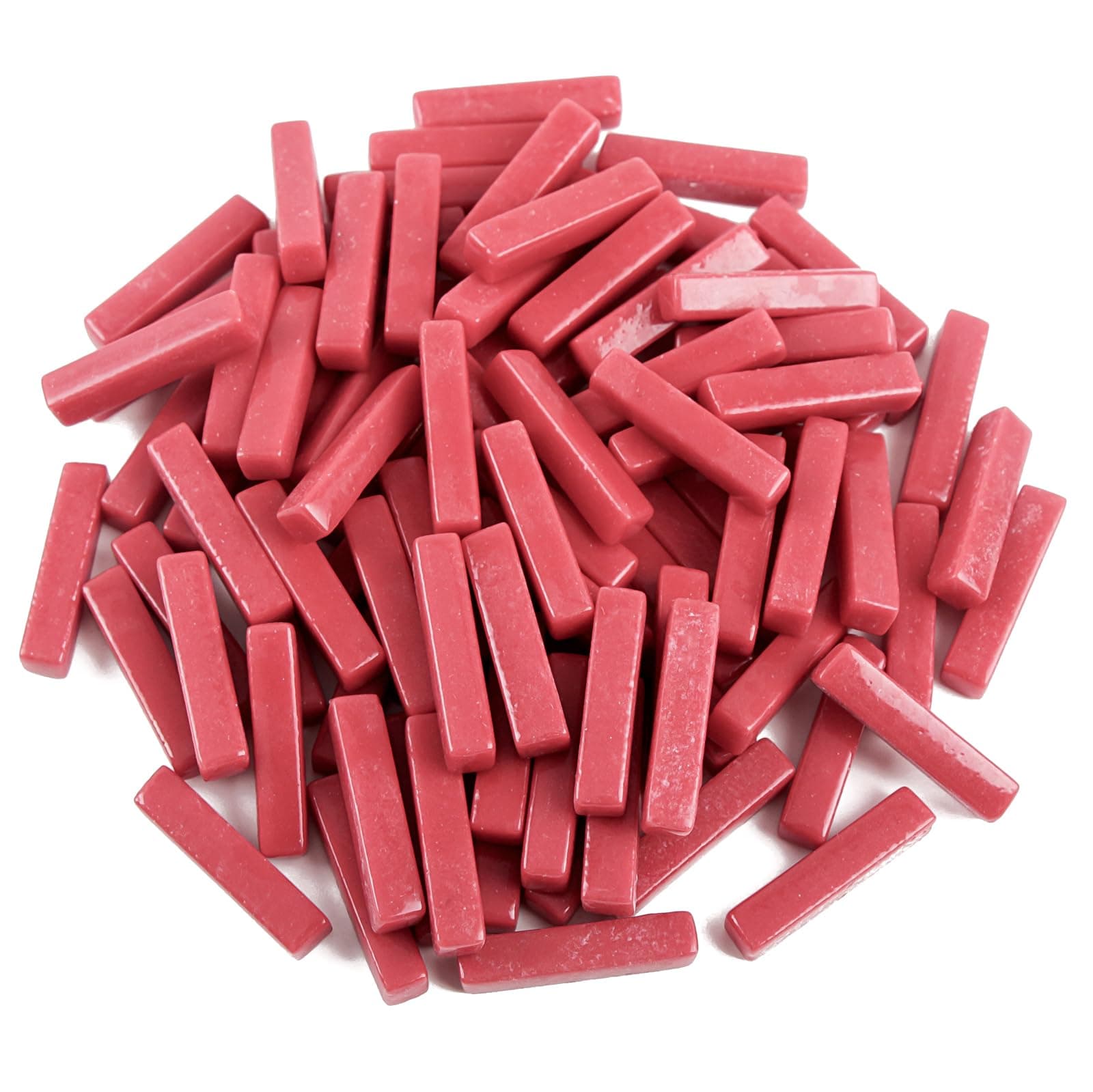 Youway Style Strips Mosaic Tiles for Crafts Bulk,150g Red Mosaic Glass Pieces for Crafts DIY Spring Mosaic Art Decor,Mosaic Kit Supplies