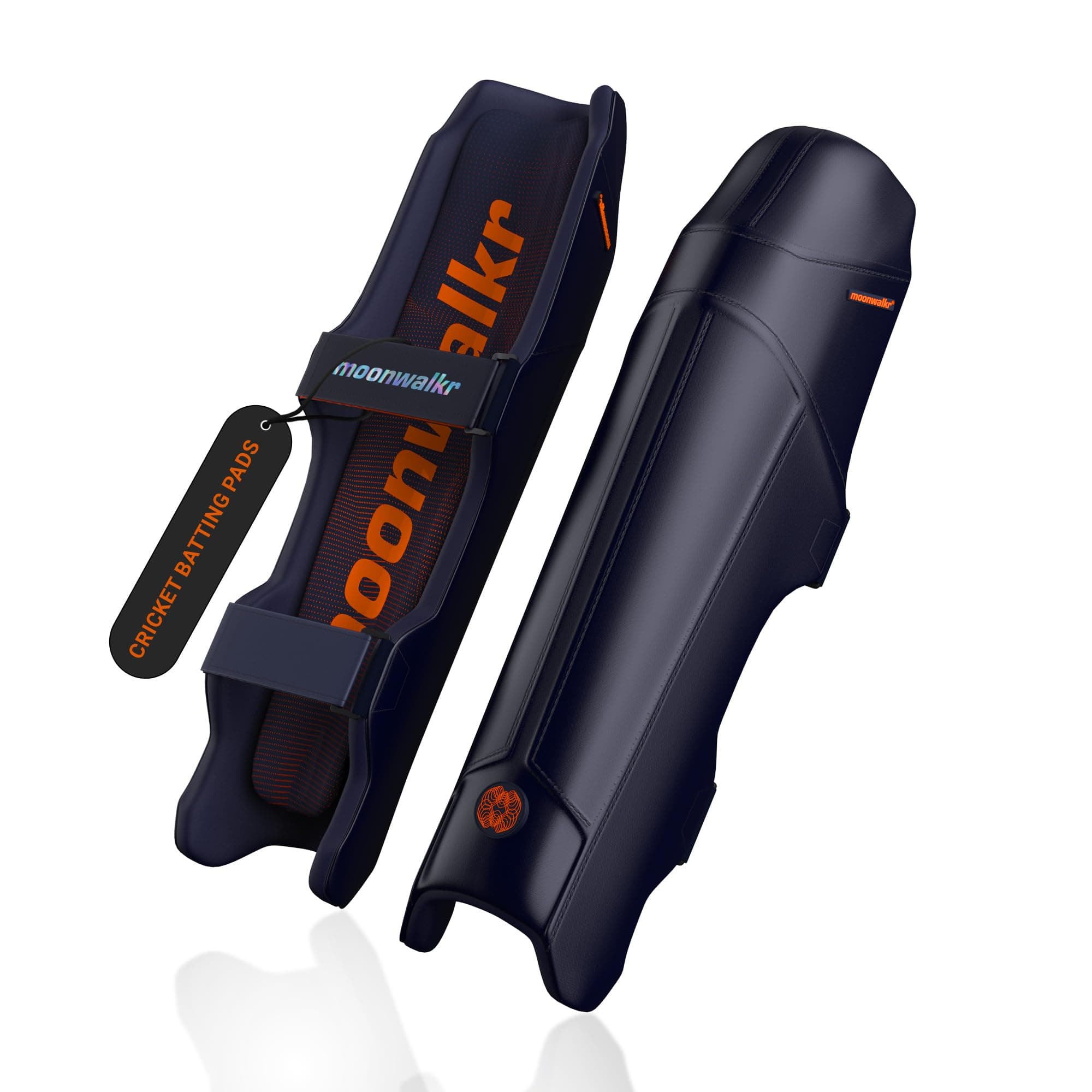 moonwalkr Cricket Leg Guard 2.0 Protective Gear for Unisex of Batter's Height (5'9"-6'2") Cricket Pads Batters Leg Guard & Perfect for Running Between Wickets (Blue, Large)