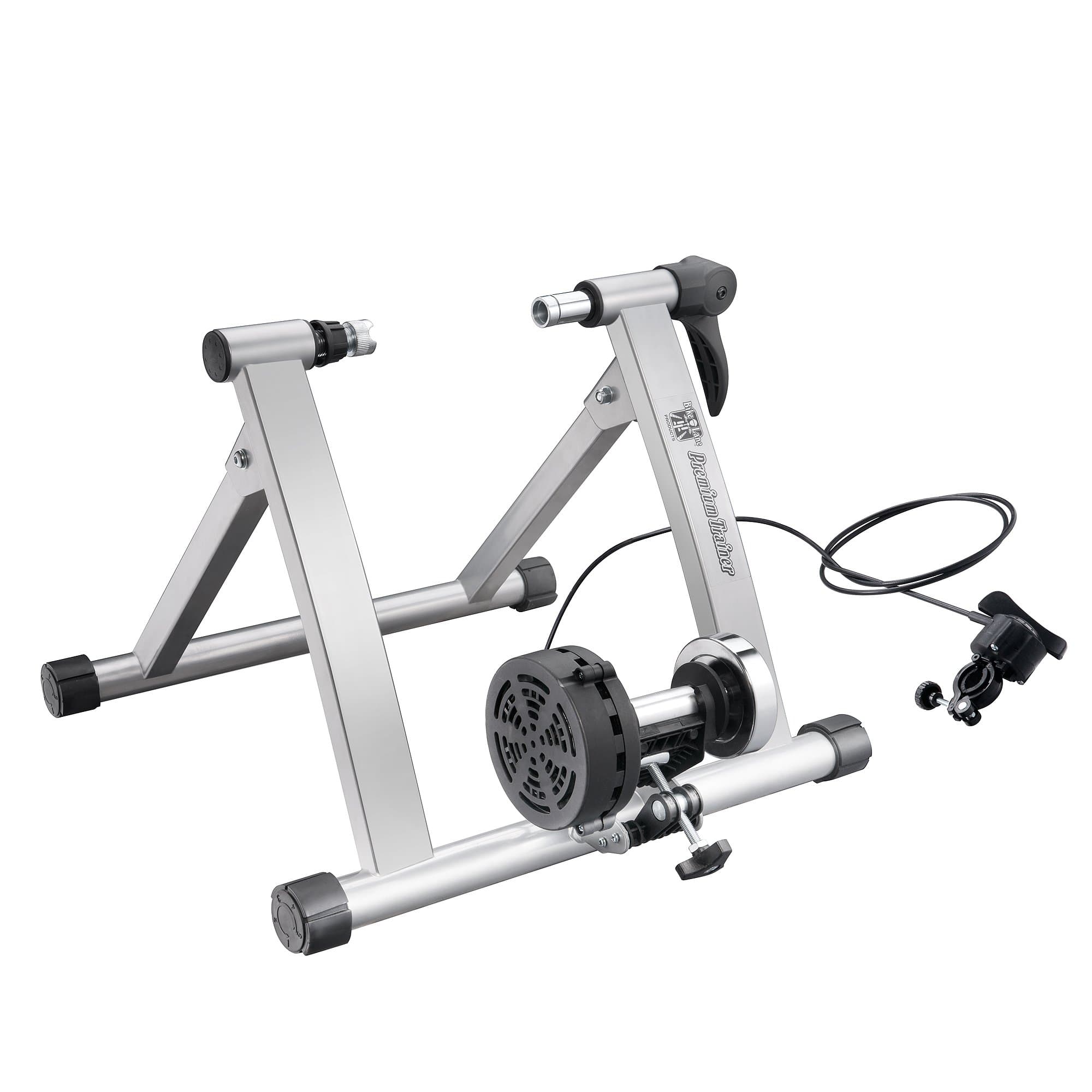 Indoor Bike Trainer – Convert Mountain, Road, or Beach Bicycle into a Stationary Exercise Bicycle for Indoor Riding All Year Round by Bike Lane (Silver)