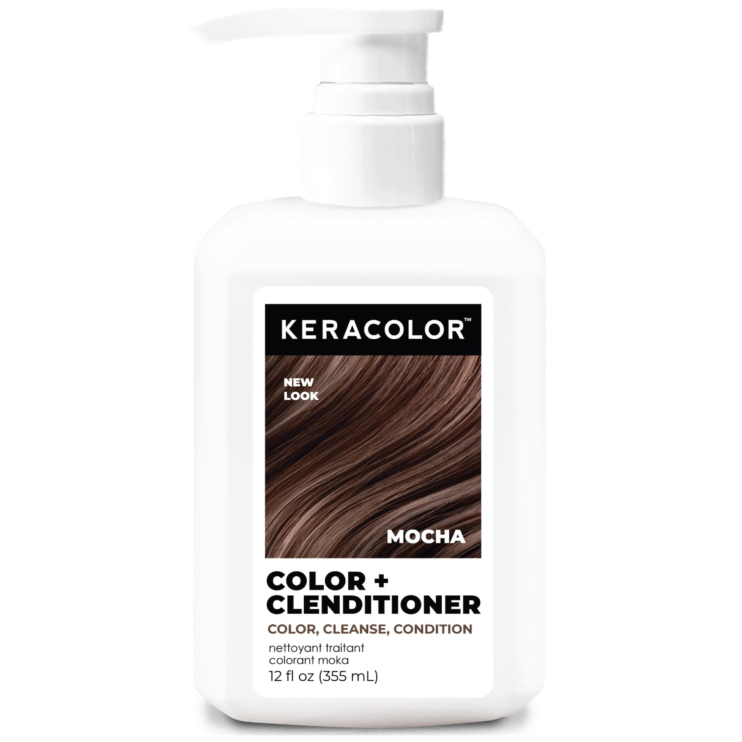 Clenditioner MOCHA Hair Dye - Semi Permanent Hair Color Depositing Conditioner, Cruelty-free, 12 fl oz (Pack of 1)
