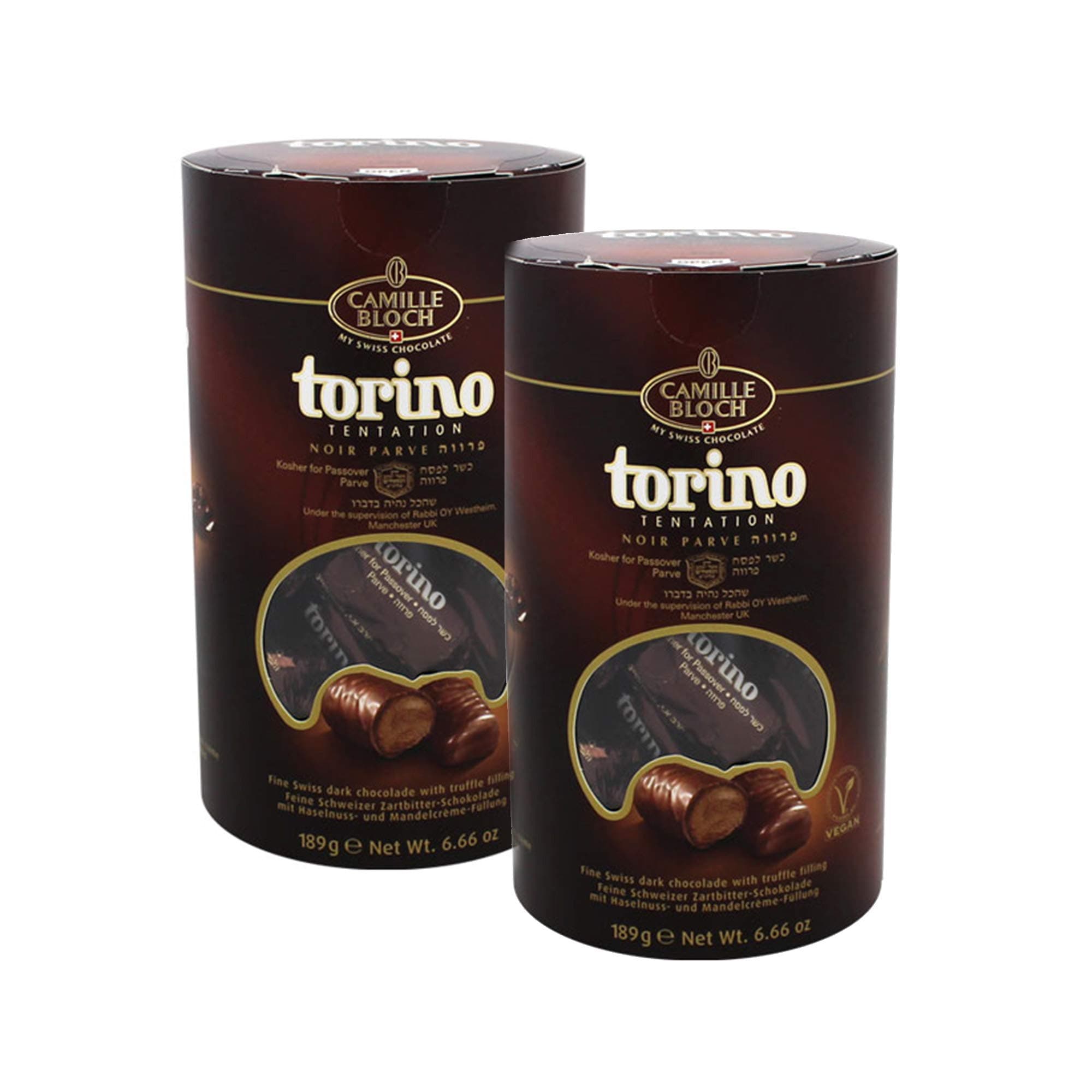 Torino Tentations, Parve, Fine Swiss Dark Chocolate With Truffle Filling - 2 Pack