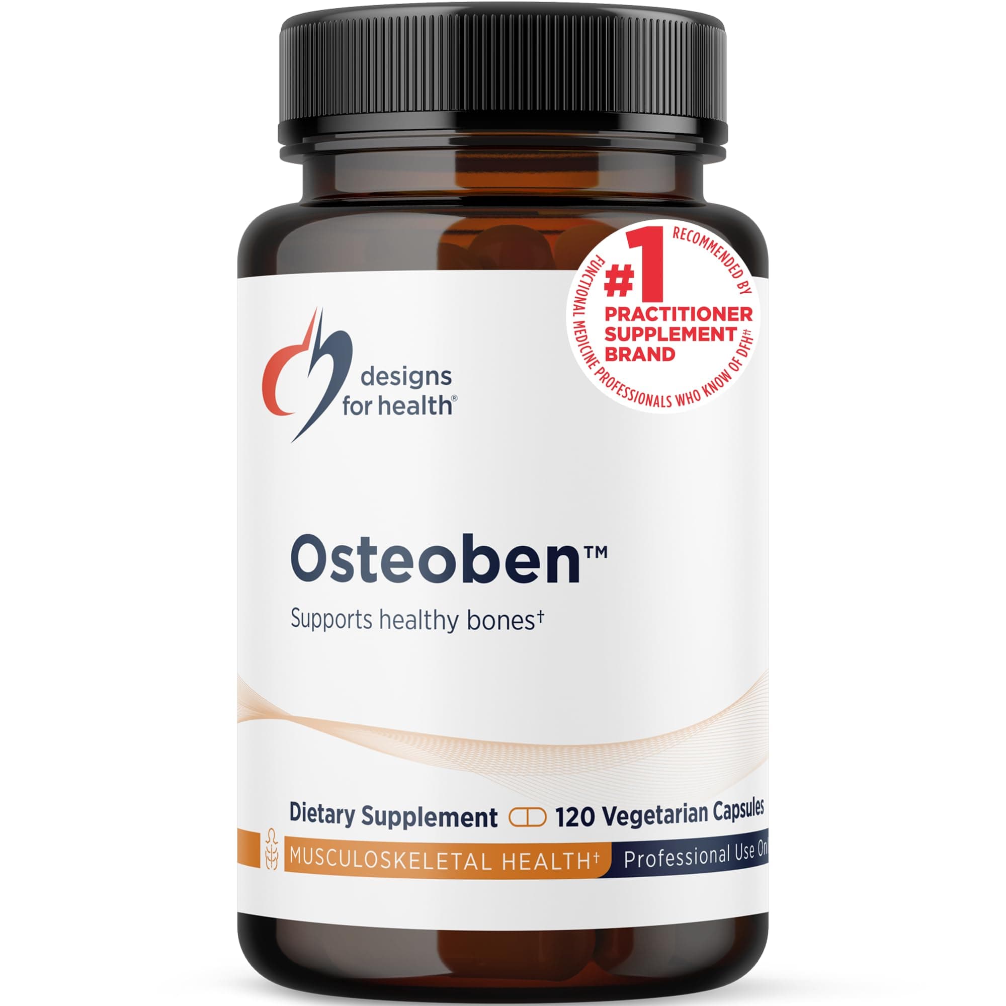 Bone Support Formula - Osteoben with Soy-Free Genistein Complex - Non-GMO Bone Vitamins Supplement with Vitamin D, K, Zinc, Calcium + Magnesium (120 Capsules)