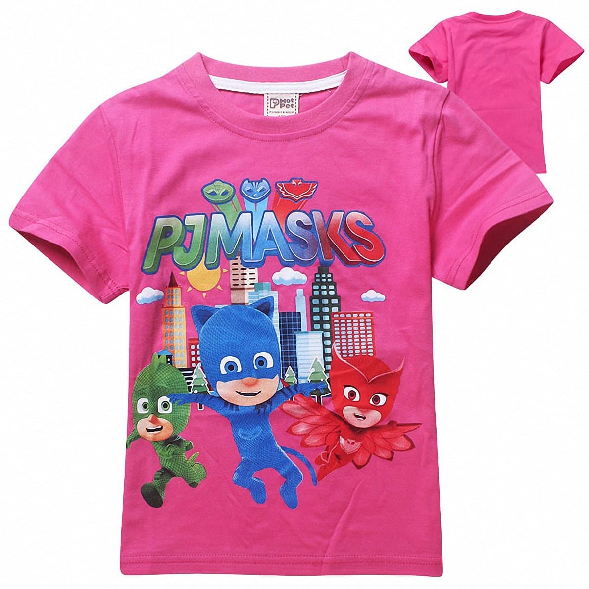 Owone Box PJ Masks Gekko Catboy Owlette Cotton Short Sleeve T-Shirt