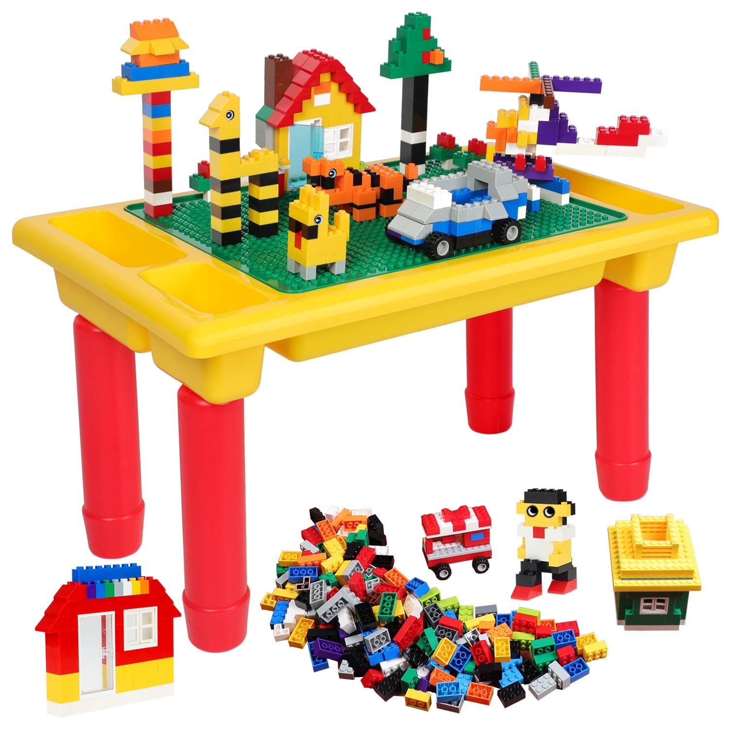 burgkidz Kids' Outdoor Sand Table and Building Blocks Table for Kids