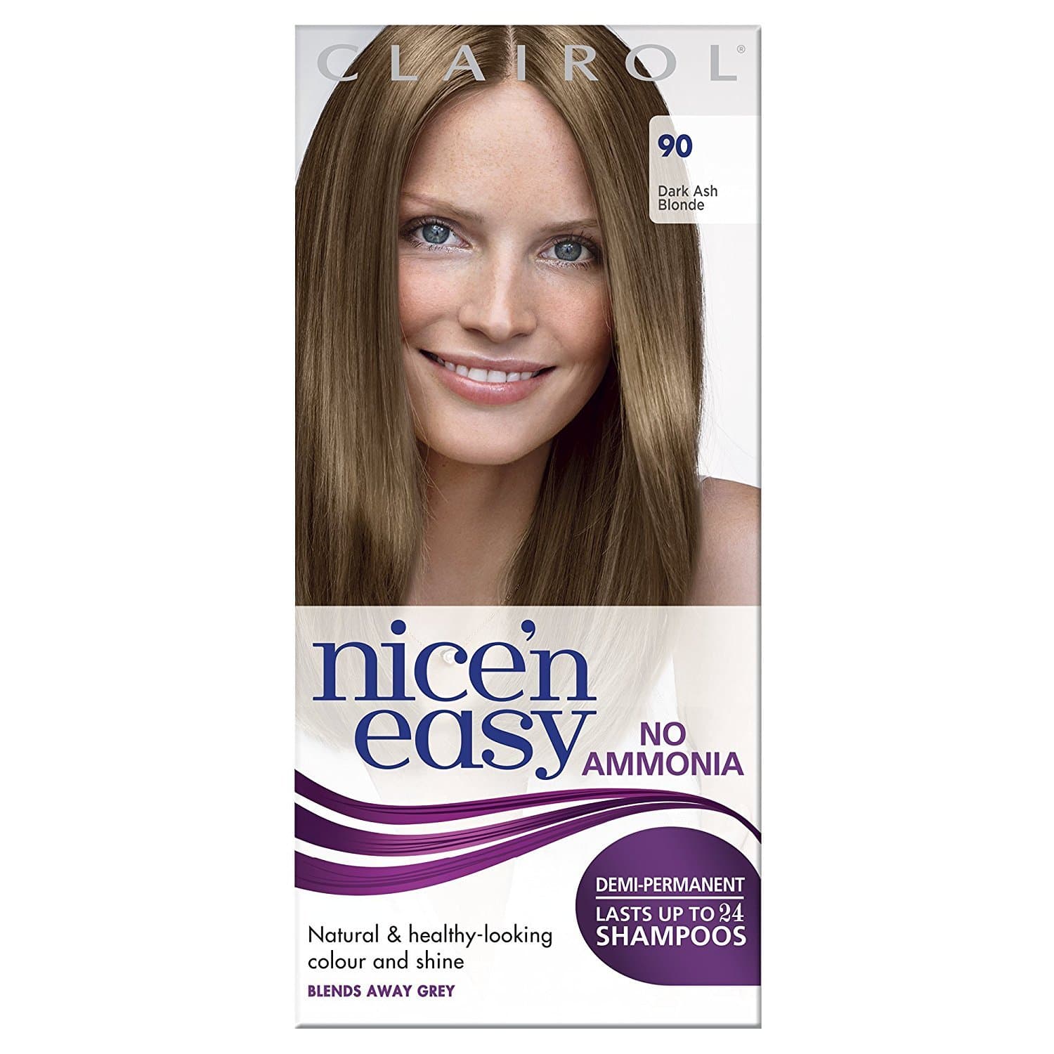 Nice'n Easy No Ammonia Hair Dye, 90 Dark Ash Blonde