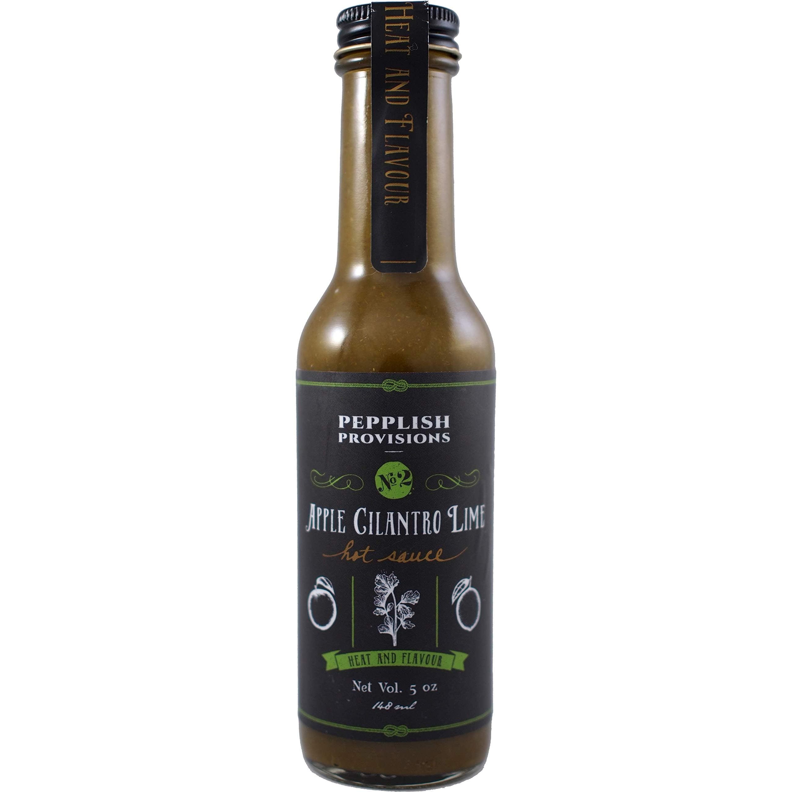 PEPPLISH PROVISIONS Apple Cilantro Lime Hot Sauce, 5 OZ