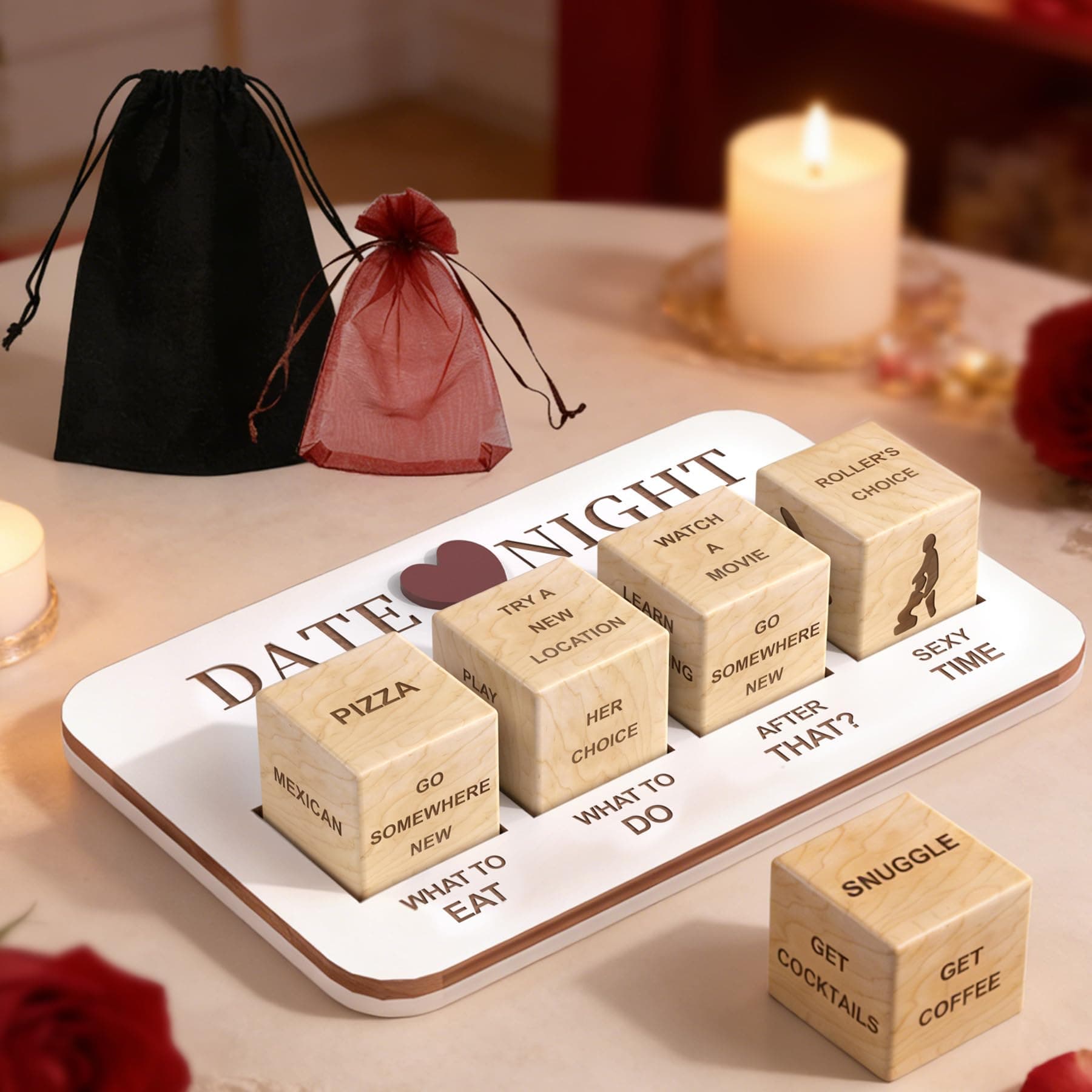 Valentines Day Gifts for Him Her Men Women,Couples Dice Game, Mens Valentines Day Gifts, Date Night Dice Game for Adults, Romantic Anniversary Date Night Ideas for Boyfriend Husband Wife