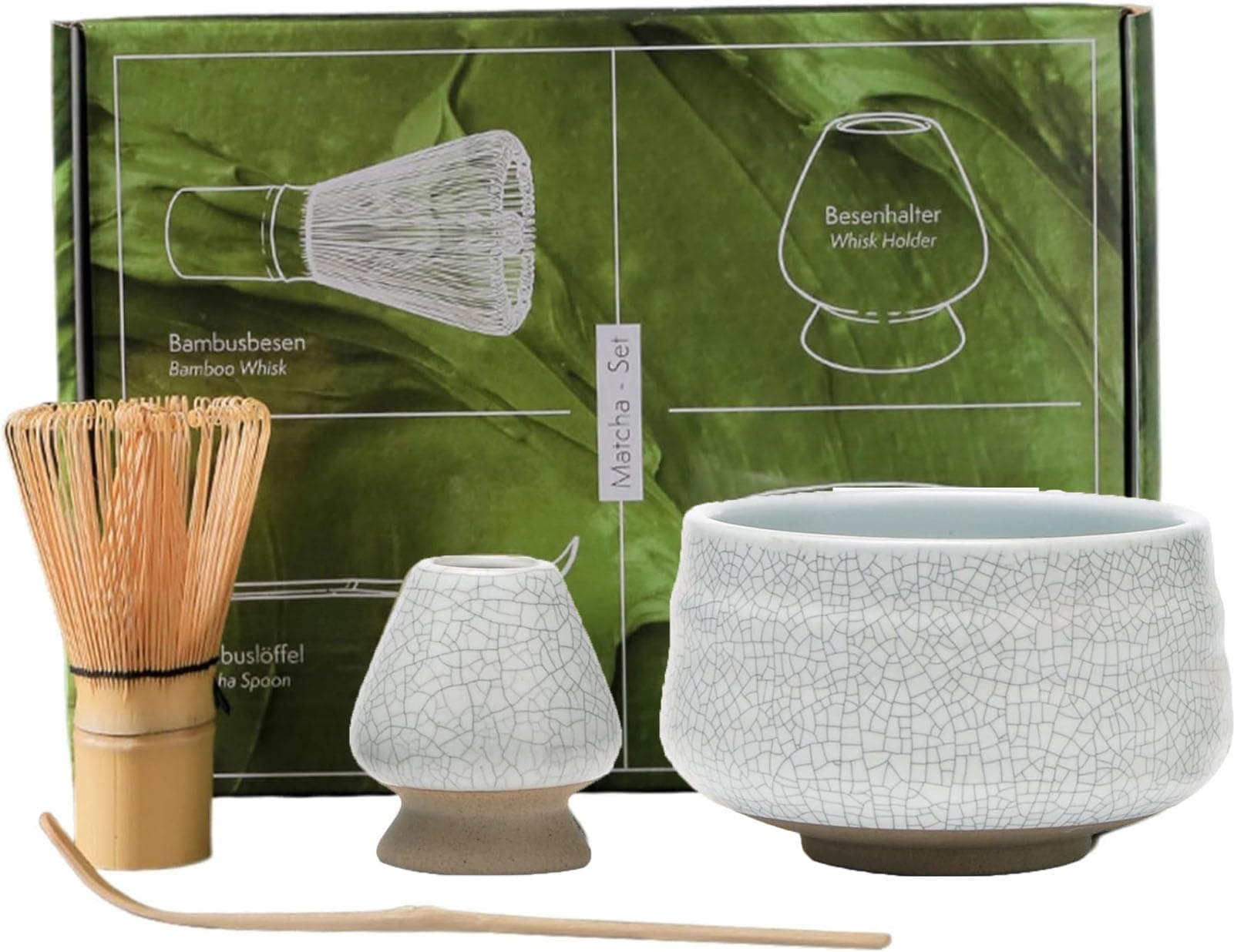 TAME Ceremony Matcha Kit, Japanese Matcha Tea Set, Matcha Bowl and Whisk Set, Matcha Whisk Holder, Traditional Scoop, Japanese Matcha Ceremony Accessory for Tea Lovers