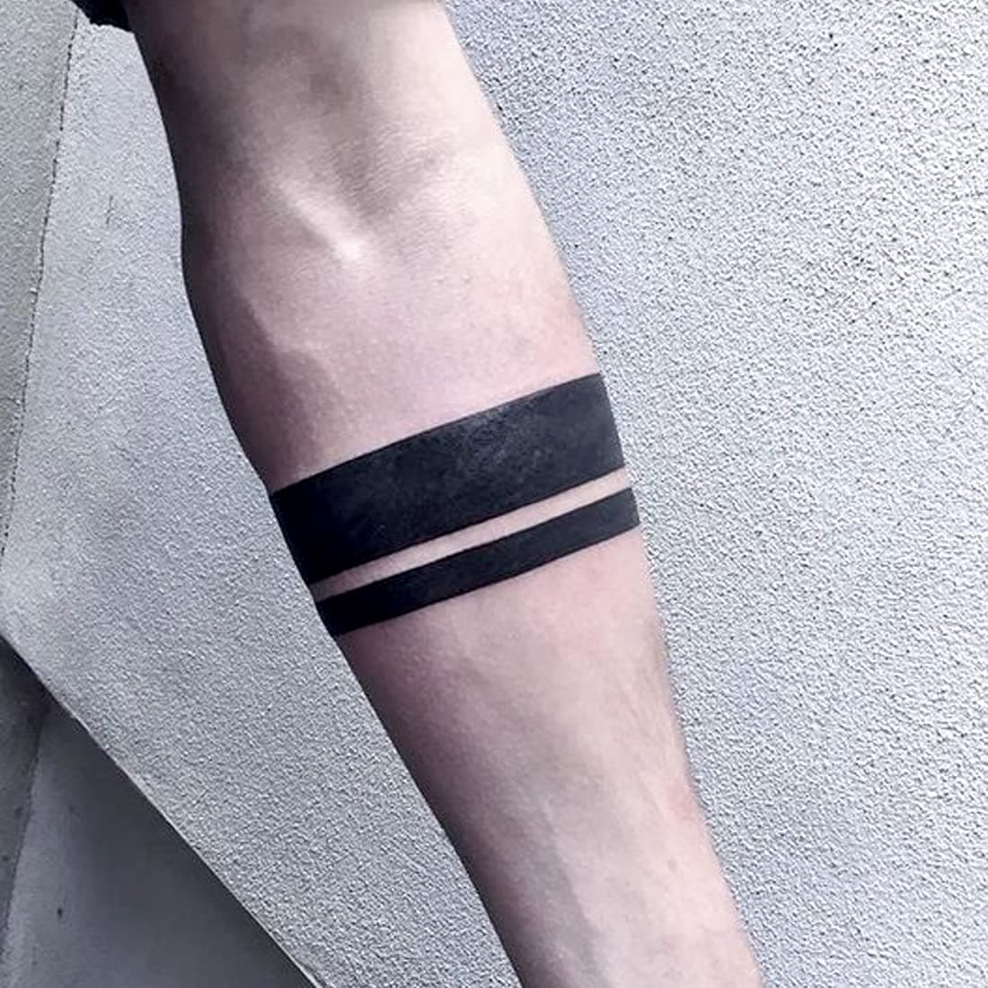Black Strips Hand Band Waterproof Temporary Tattoo For Boys Girls