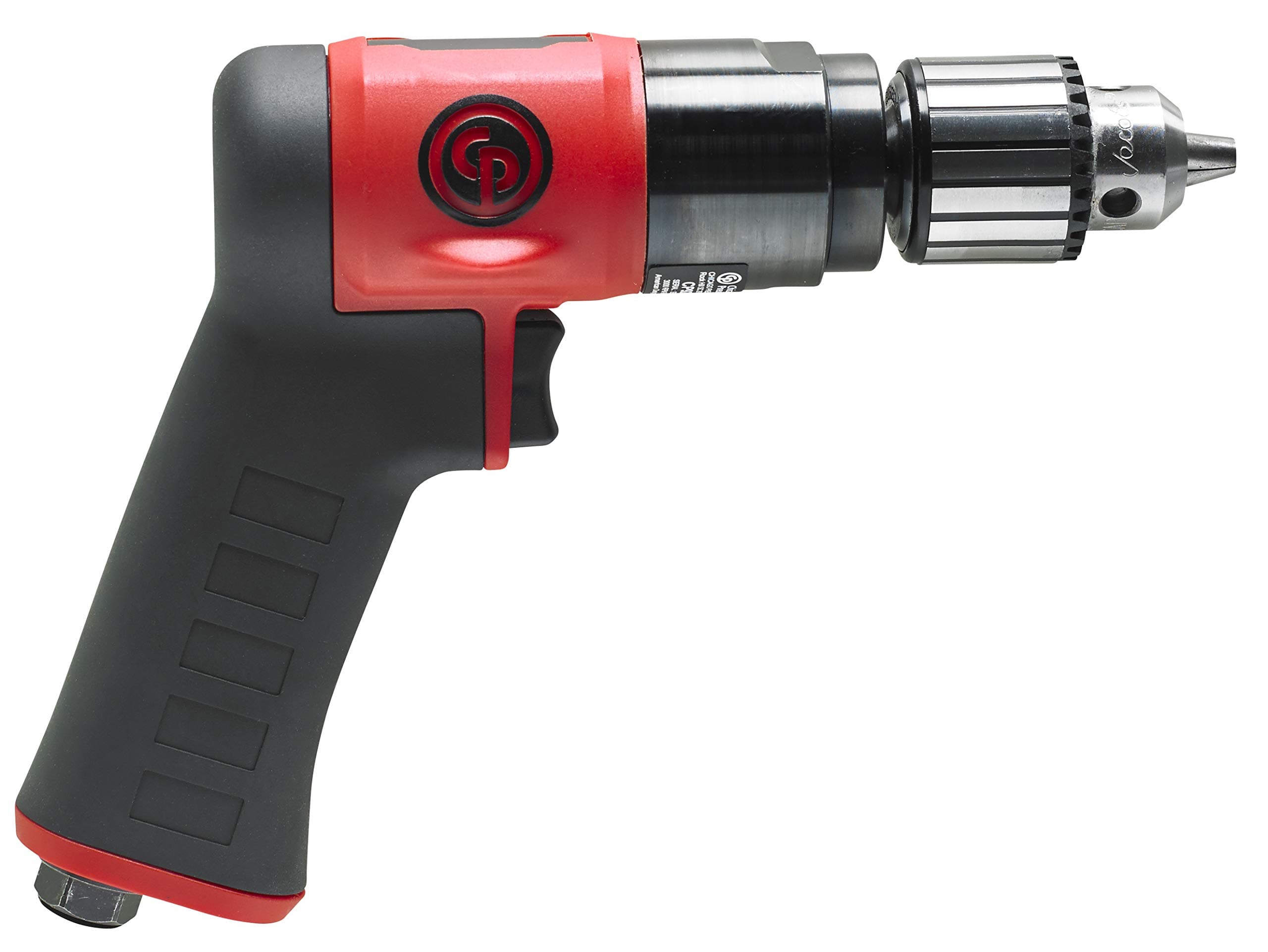 Chicago Pneumatic Cp9285C Composite Lightweight Non-Reversible Air Drill With Pistol Grip, 3/8-Inch Keyed Chuck, 3,000 RPM , Red
