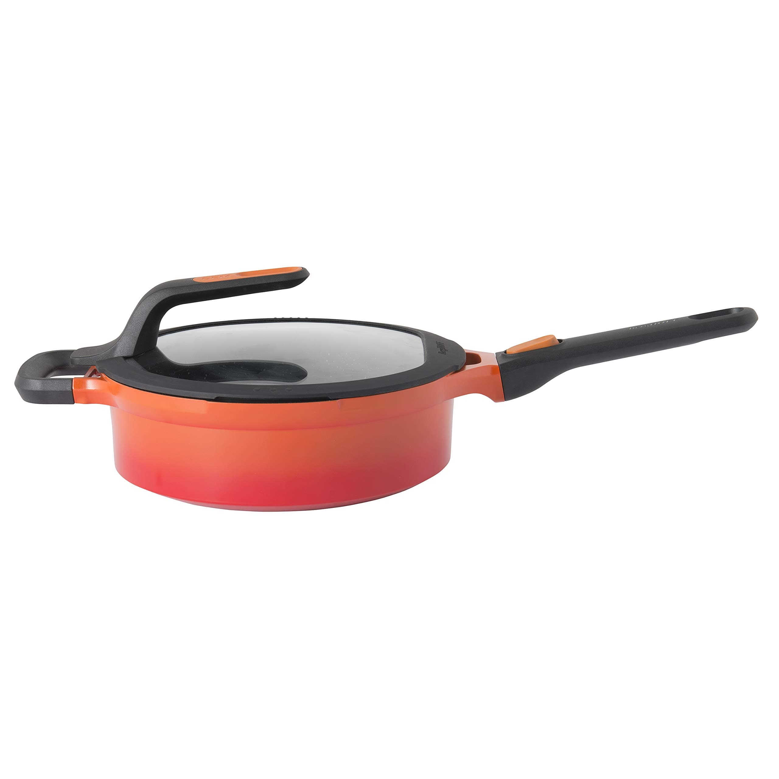 Berghoff 24 cm Aluminium Virgo Covered Deep Skillet, Orange