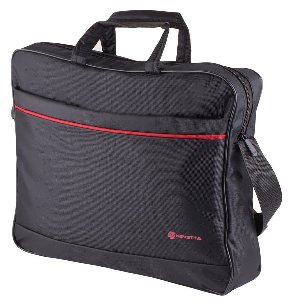 Nevetta Laptop and Tablet Messenger Nylon Case Bag 15.6-inch (Black)