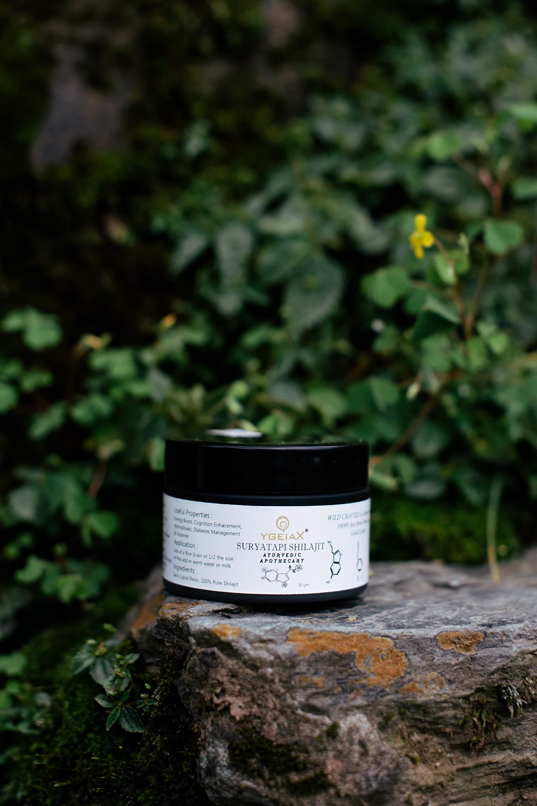 Shilajit fulvic Acid, Shilajit Resin, Authentic Shilajit, Himalayan Shilajit, 300 Servings- extracted by Ayurvedic Method Surya tapi- Harvested from 16000 altitudes in Himalayas by ygeiax- 30 GMS