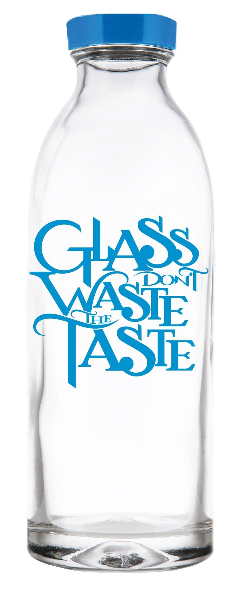 Faucet Face Glass Don’t Waste The Taste Reusable Glass Water Bottle, 14.4 Oz.