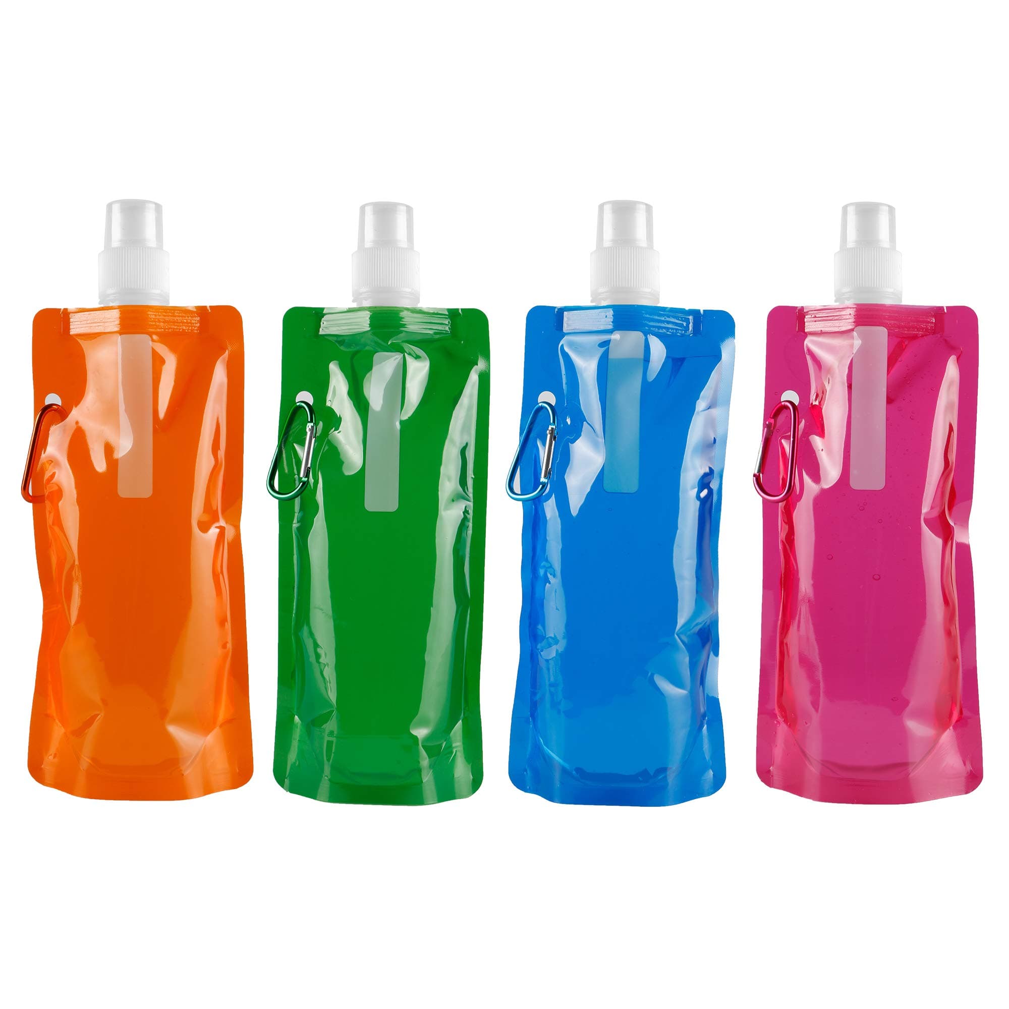 4 Pieces Collapsible Water Bottle Reusable Drinking Water Bottle with Clip for Biking, Hiking Travel, Outdoor Activities, 4 Colors