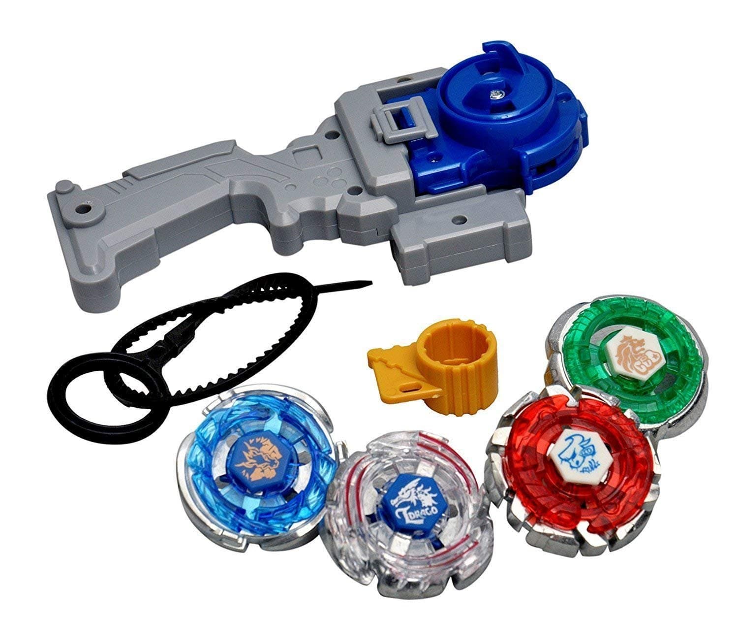 mQFIT Funnytool Plastic Pack of 4 in 1 Beyblade Metal Fighter Set for Kids(Multi color)