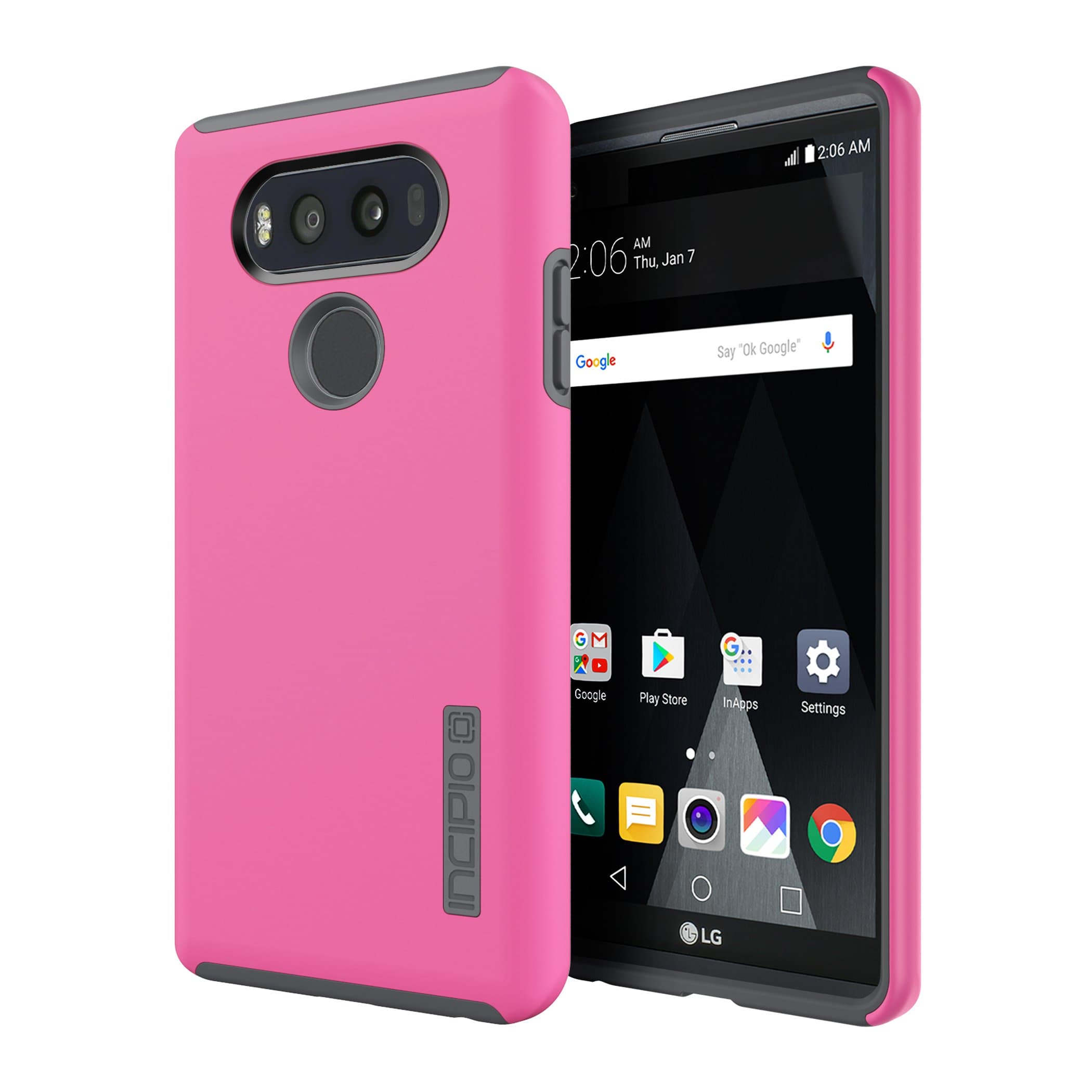 Incipio Cell Phone Case for LG V20 - Pink/Charcoal