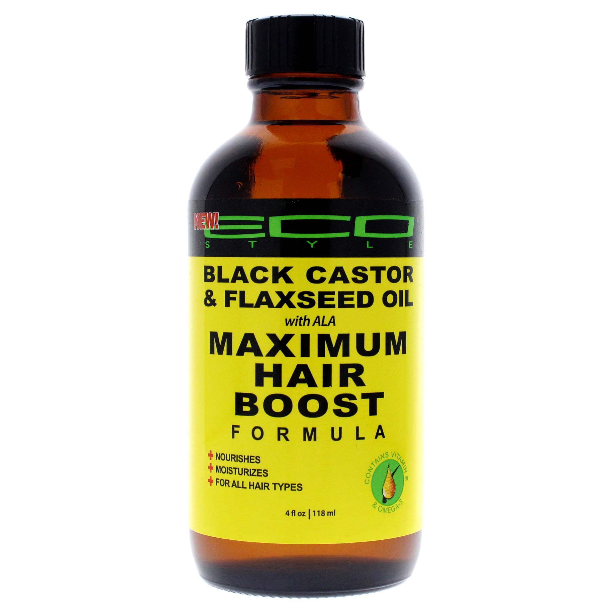 ECOCO Eco Style Maximum Hair Growth Oil - Black Castor And Flaxseed for Unisex - 4 oz Oil