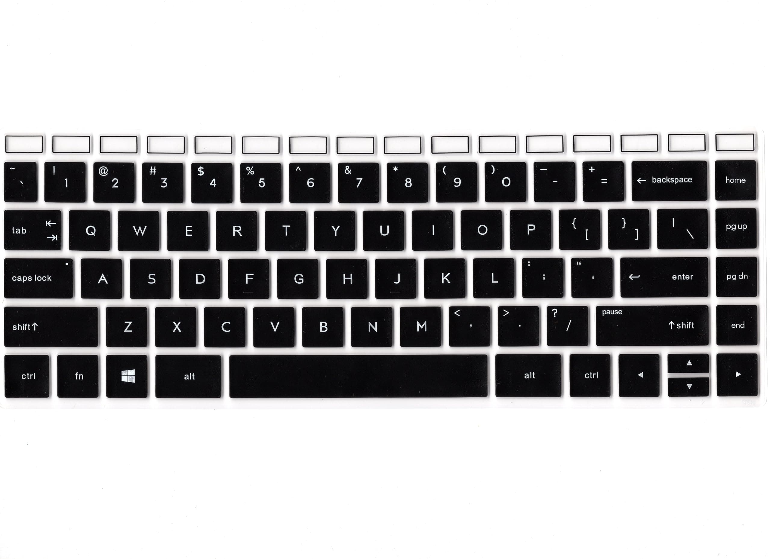 Saco Keyboard Protector Silicone Skin Cover for 13.3 inches HP Envy 13-AF012DX Touch-Screen Laptop - Black