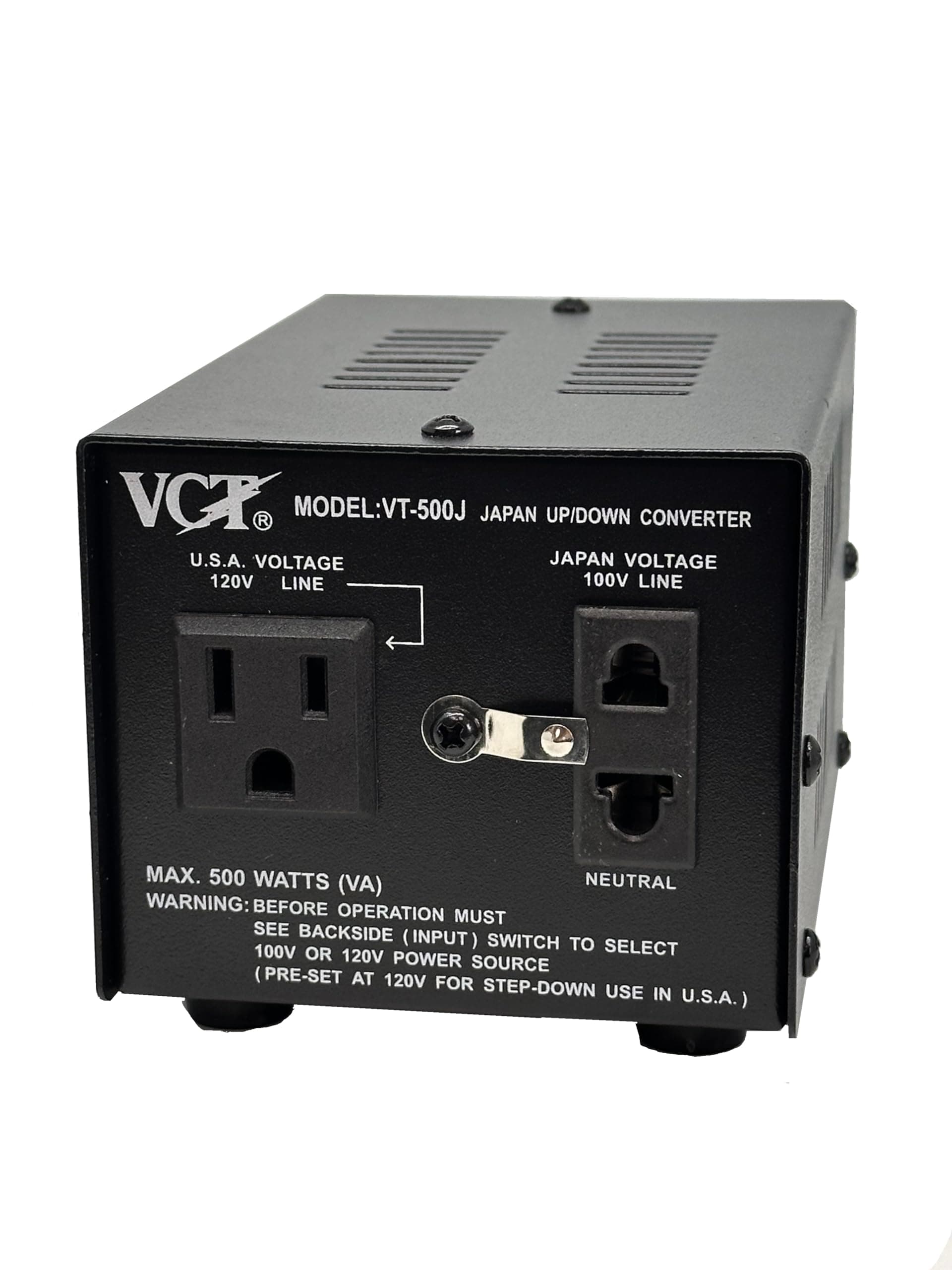 VCT VT-500J - Japanese Step Up/Down Voltage Transformer Converts Japan 100 Volts to 110V OR Vice Versa - 500 Watt