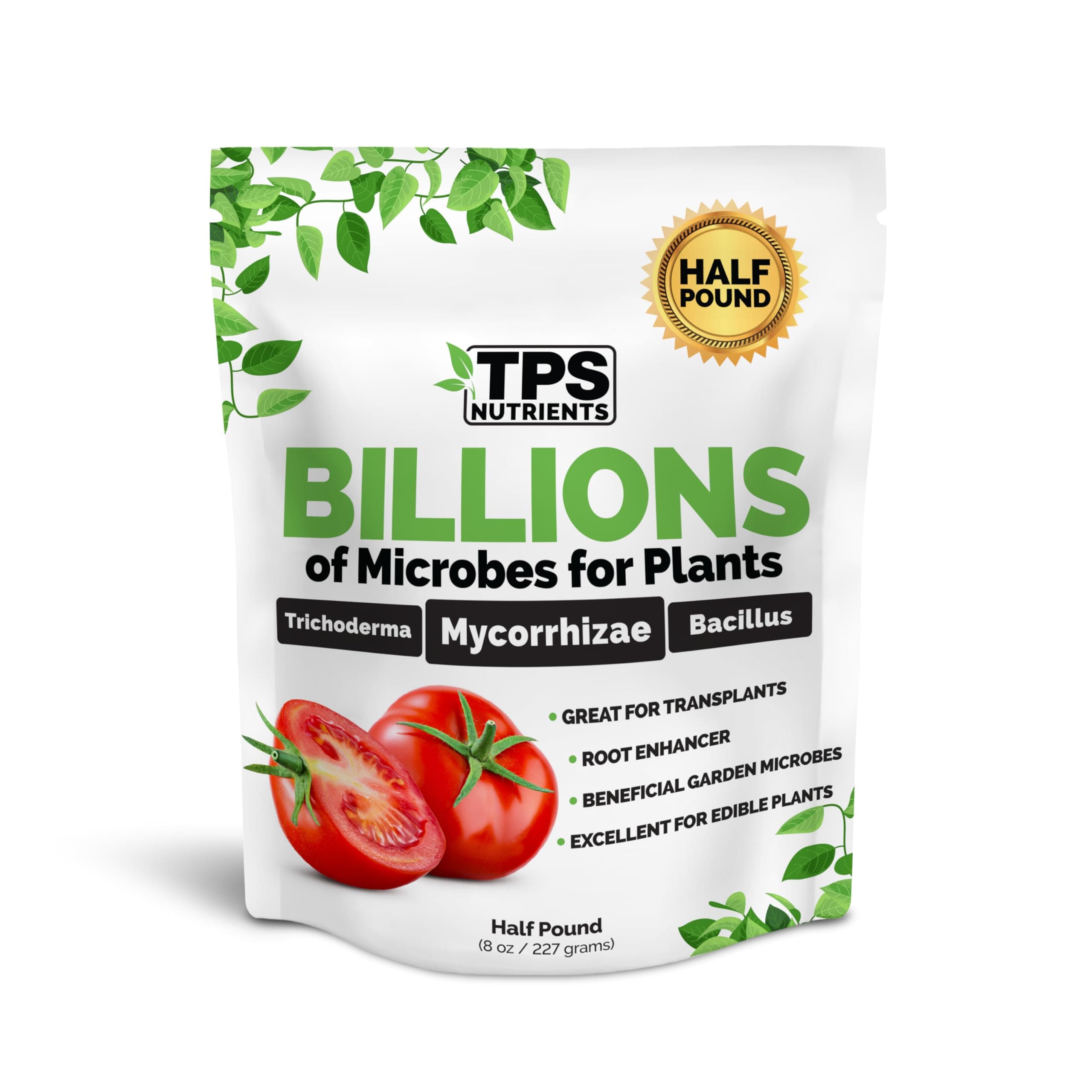 Billions Concentrated Microbial Root Enhancer, 100% Water-Soluble with Mycorrhizae, Bacteria and Trichoderma, 8 oz (1/2 Pound)