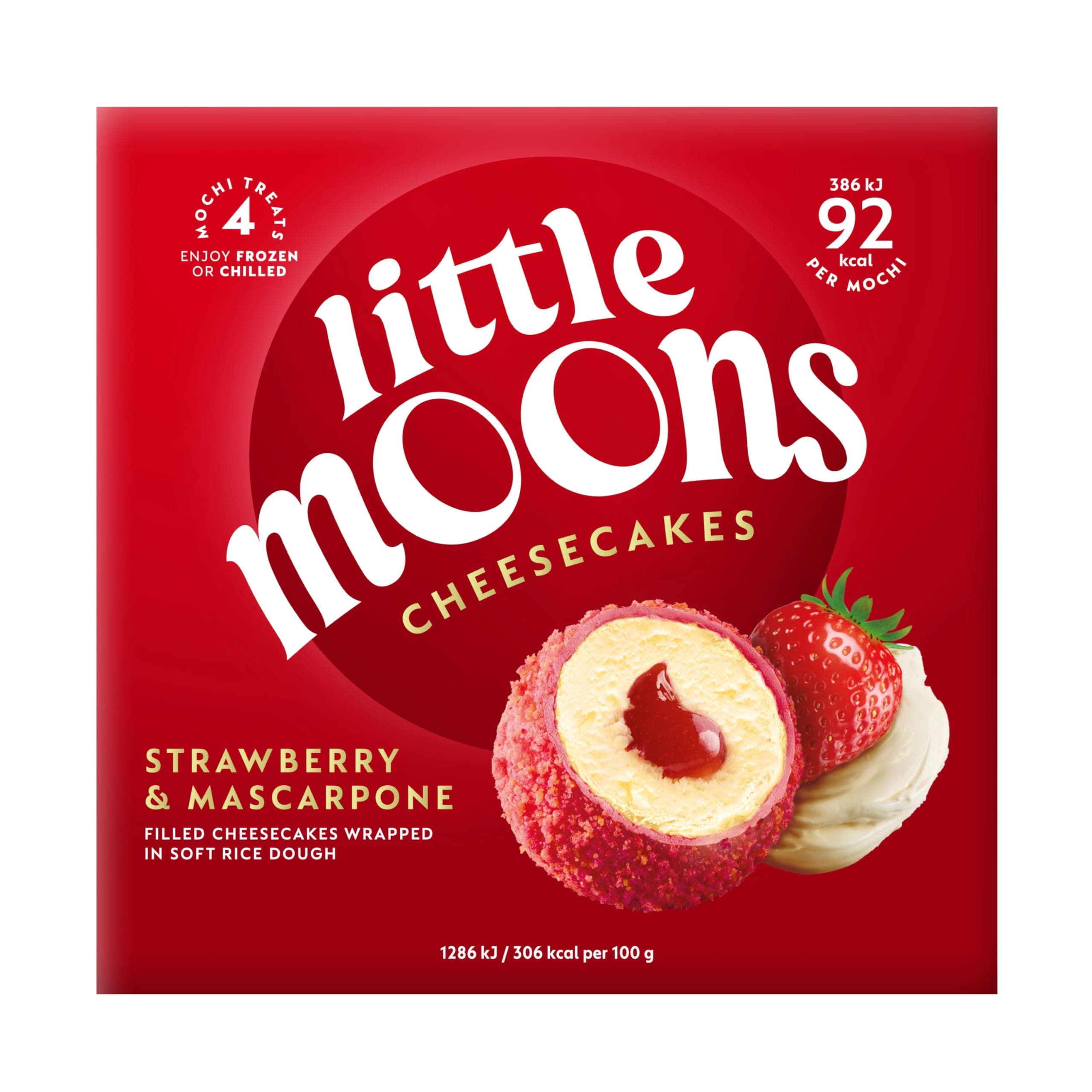 Little Moons Strawberry & Mascarpone Cheesecakes 4 x 30g (120g)