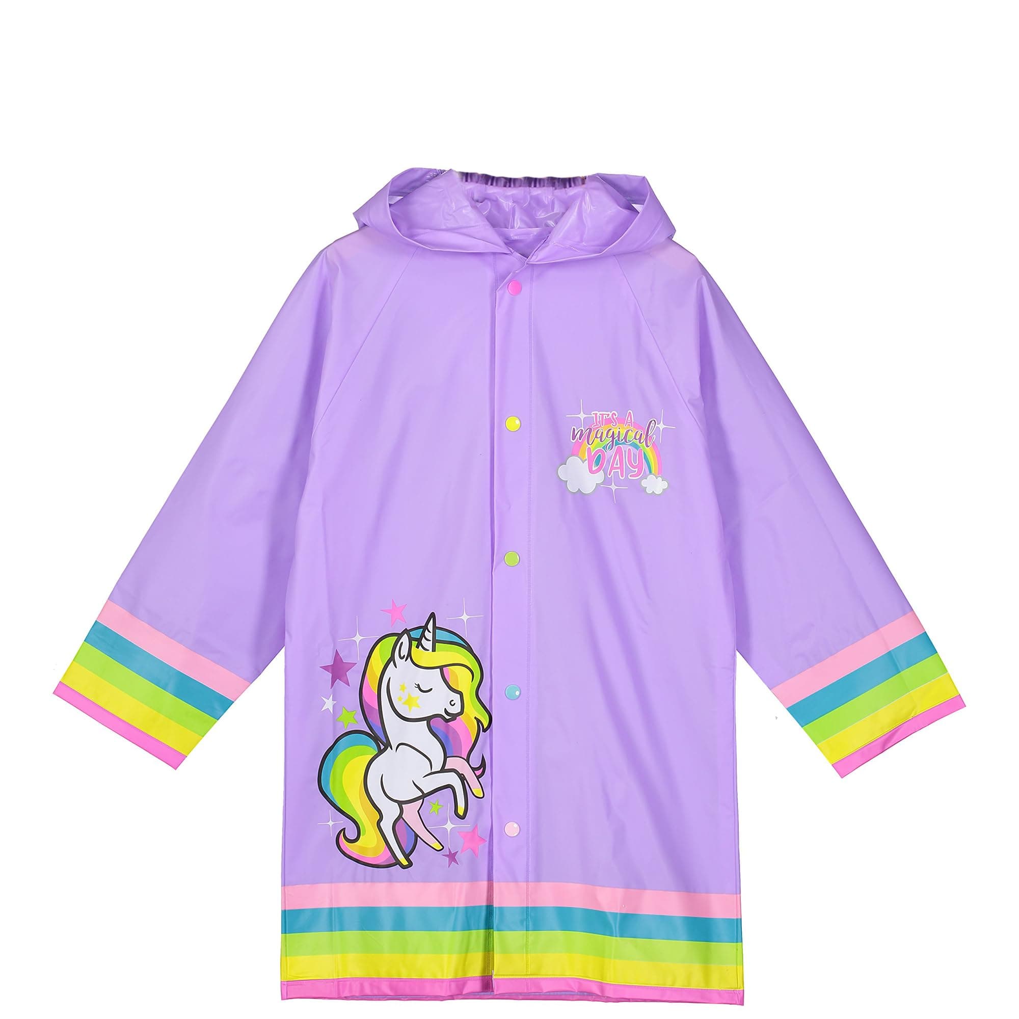 Waterproof Rain Jacket – Lightweight Hooded Slicker for Toddlers and Little Kids – Frog & Unicorn Designs