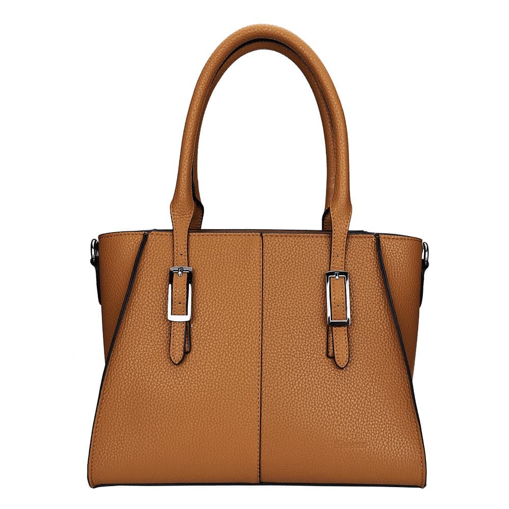 Fineuna Litchi Texture 403 IT Tote Bag Brown