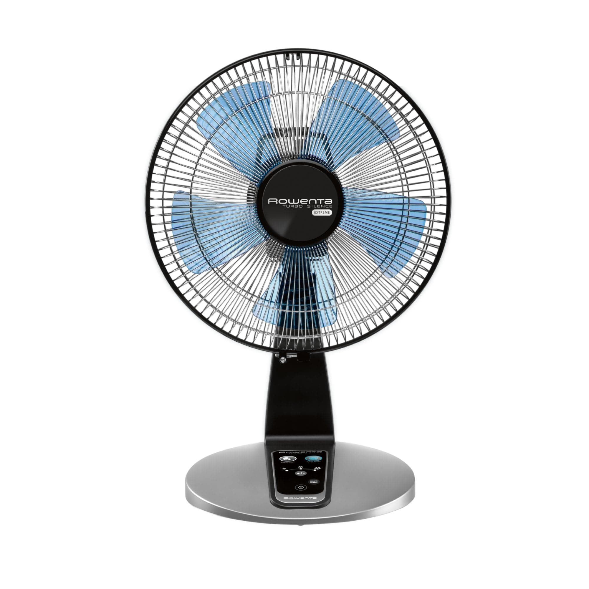 Desk Fan, Turbo Silence Table Fan with Remote, 18 Inches, Ultra Quiet Fan for Bedroom, Oscillating, Portable, 5 Speeds, Black, Indoor, VU2660