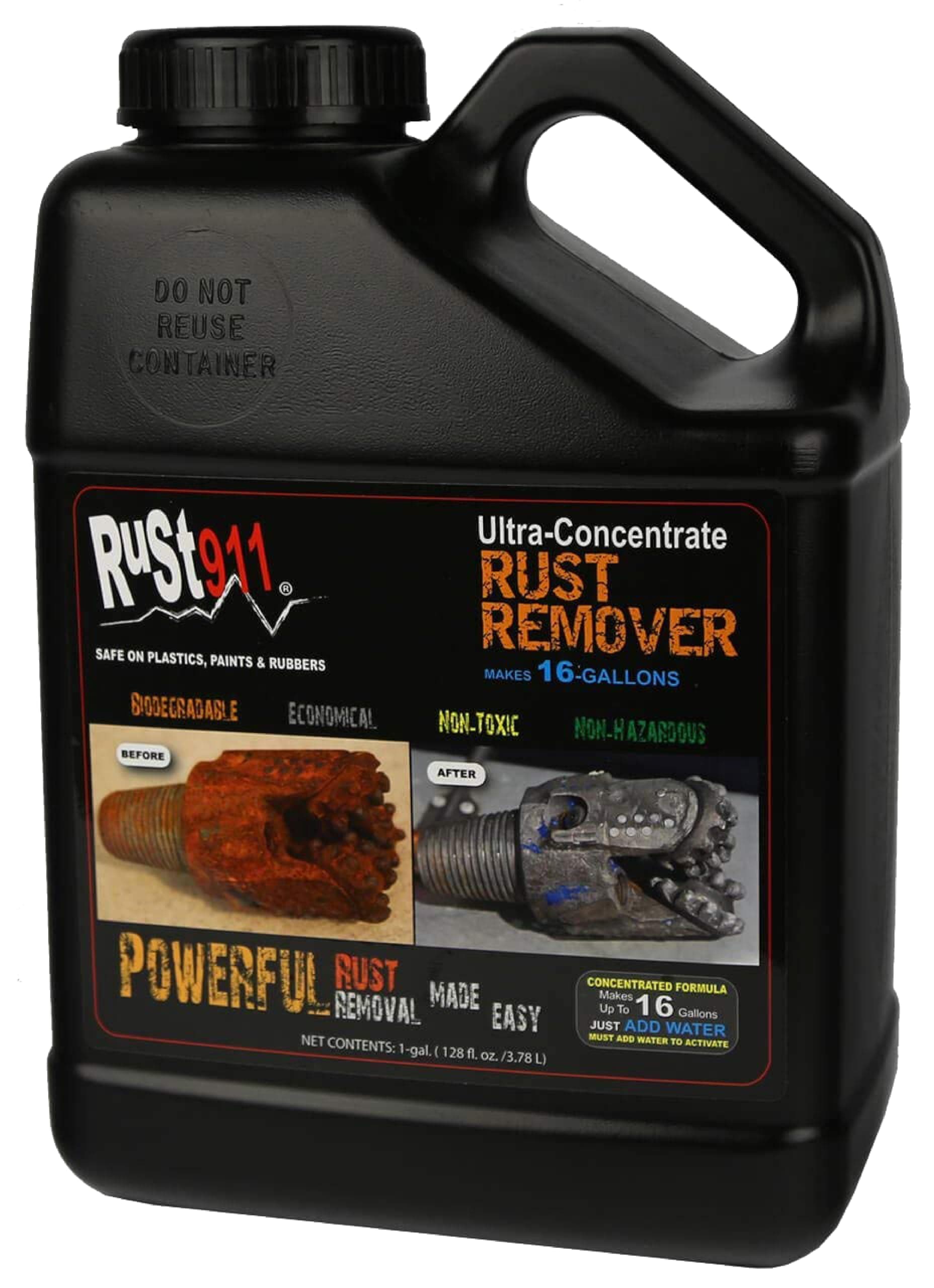 Rust Remover Makes 16-gallons of Economical, Safe-To-Use and Powerful Cleaner For All Your Rust Removal Projects