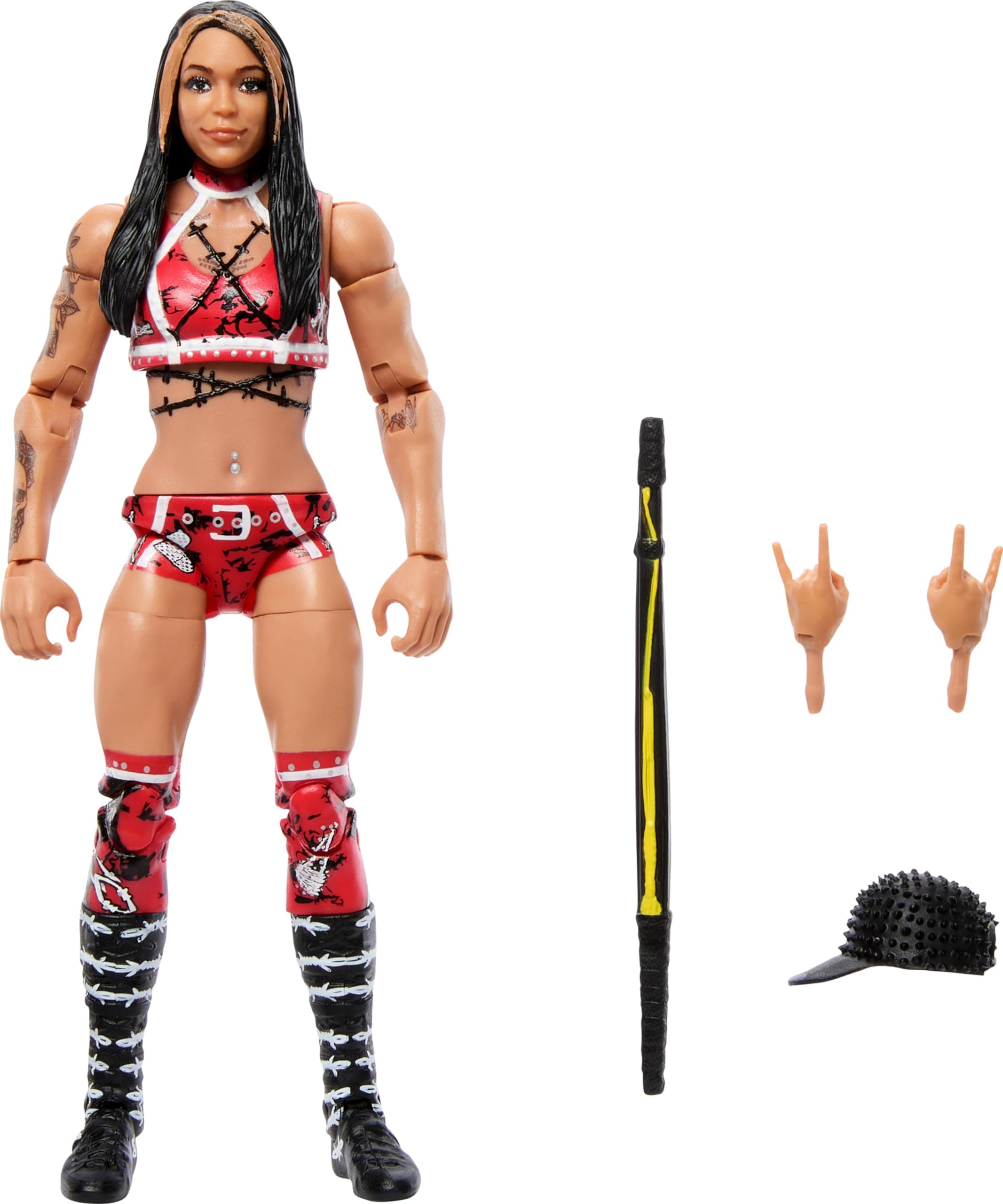 Mattel WWE Elite Action Figure & Accessories, 6-inch Collectible Cora Jade with 25 Articulation Points, Life-Like Look & Swappable Hands