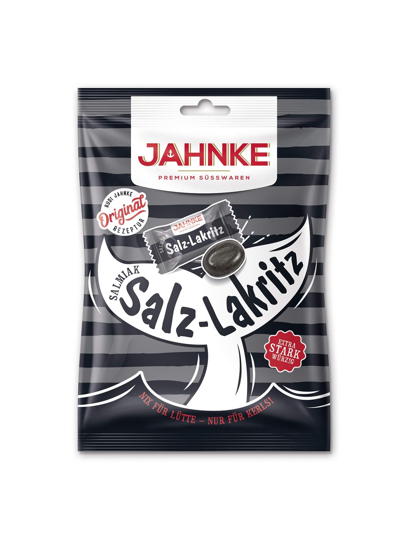 Jahnke Salmiak-salt Licorice / Salmiak-Salz-Lakritz 125 g - 4.41 oz