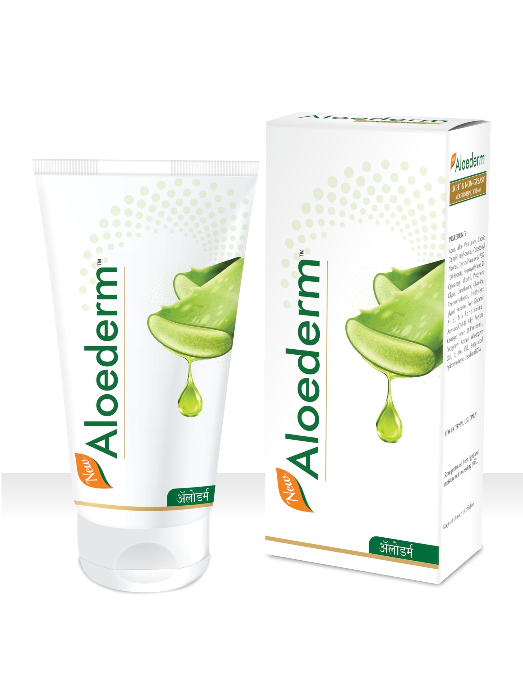 Aloederm Skin Cream for treating Dry Skin|Cold Processed Aloevera | Delays Ageing - 50 gm