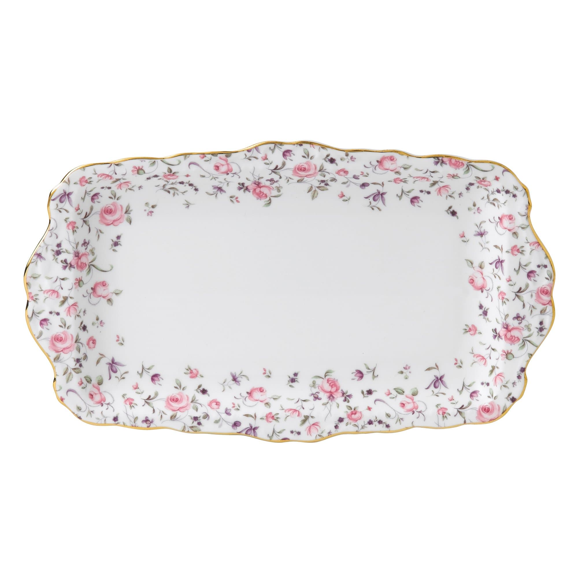 Royal Albert Rose Confetti Sandwich Tray , 11.6"