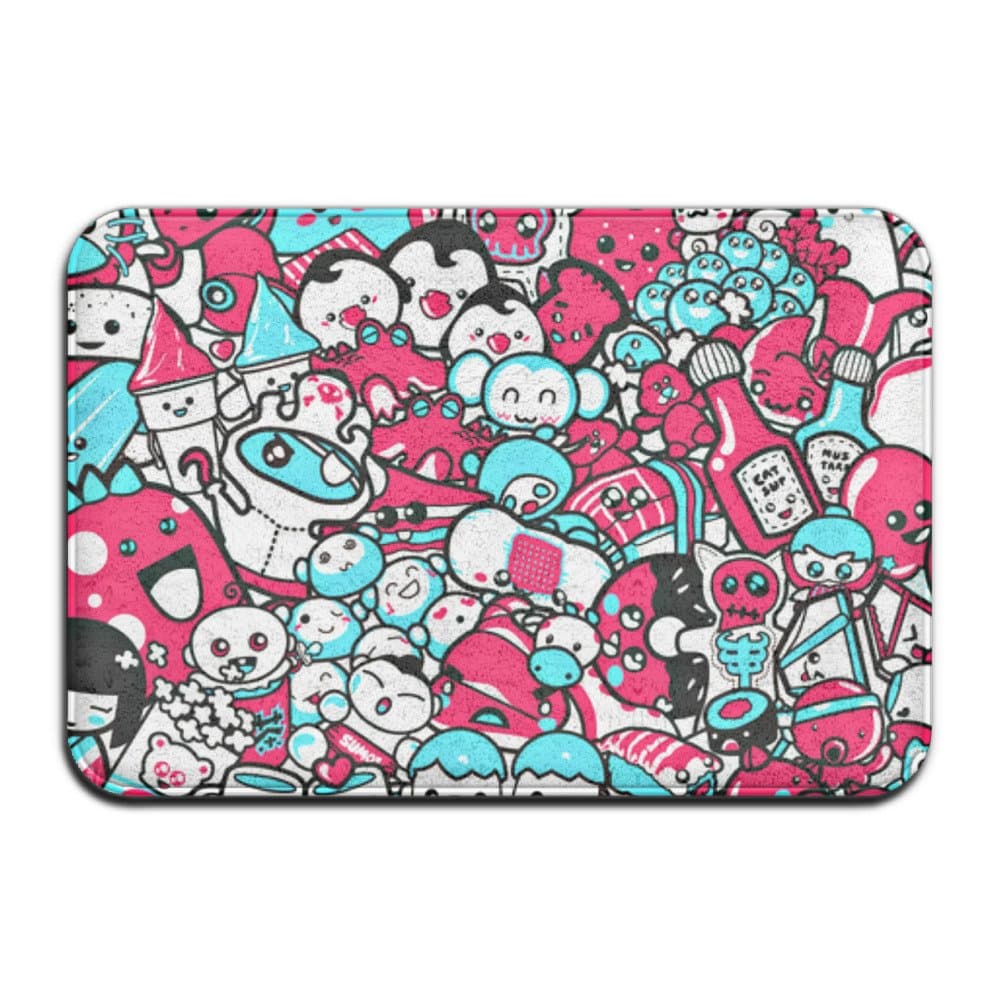 Cute Skull Pattern Home Doormat Floor Mat 4060 Non-slip