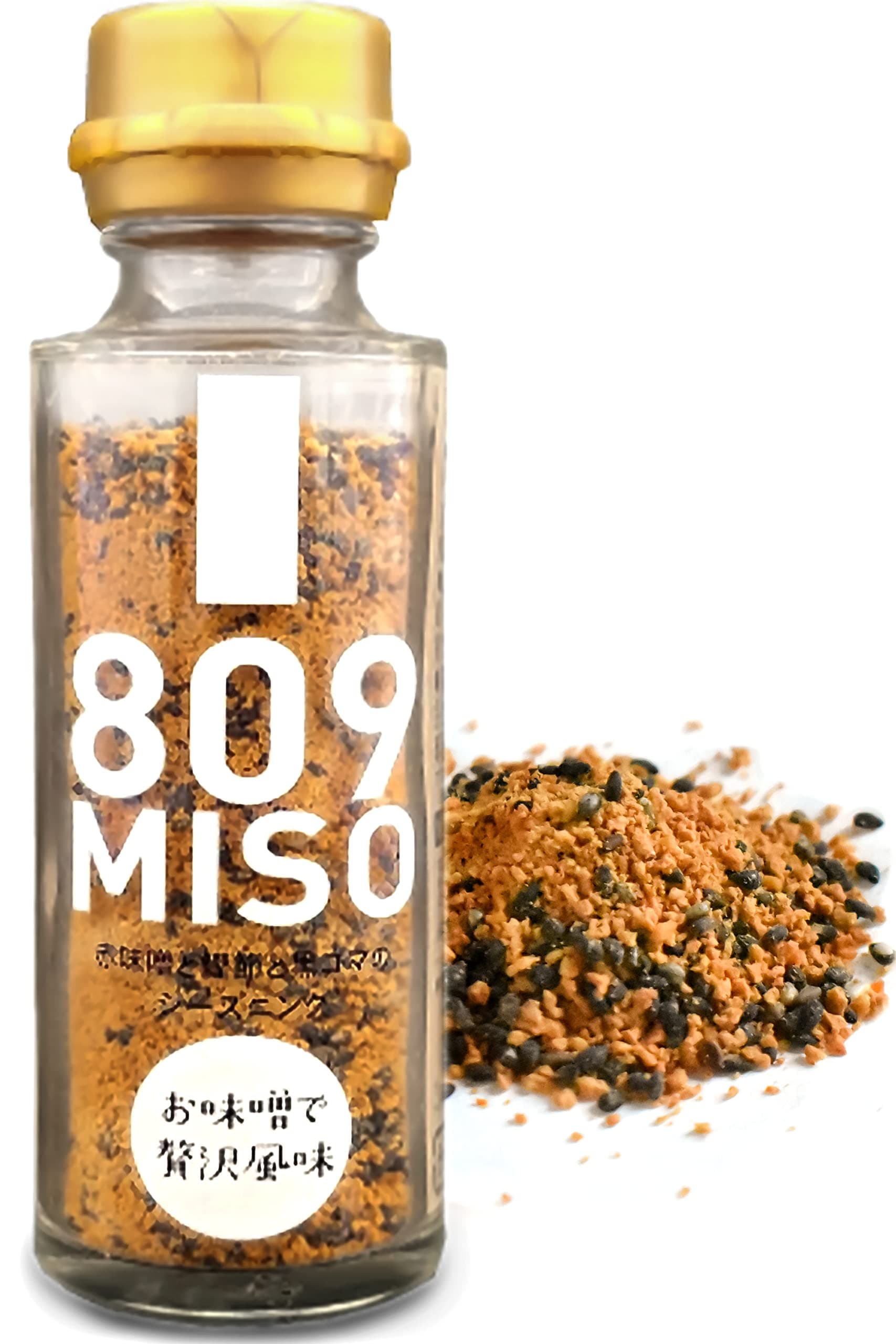 YAMASAN KYOTO UJI Japanese Furikake Seasoning, Rich Red Miso with Dried Bonito Flakes and Black Sesame (45g), Made in Japan,Sold by Japanese company