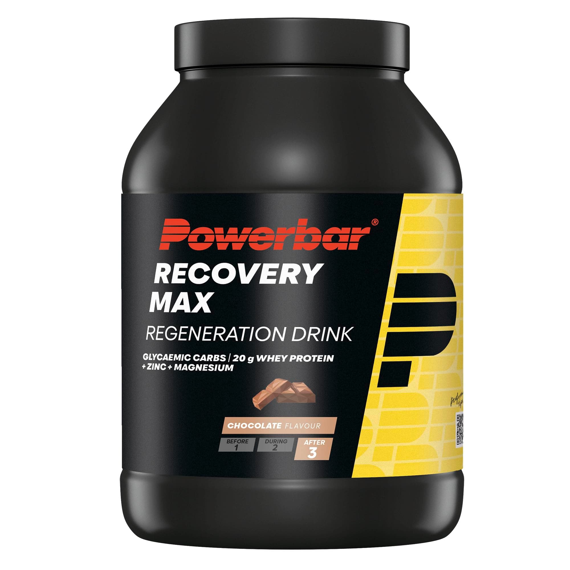 Recovery Max - Chocolate - 1144g - Regeneration Whey Drink with Carbohydrates - Magnesium - Zinc