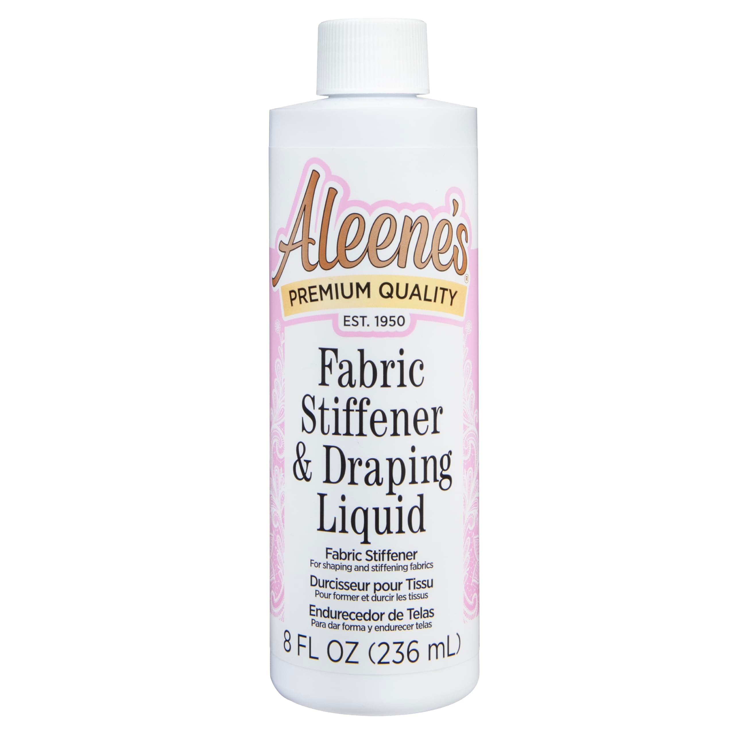 Aleene's Fabric Stiffener and Draping Liquid, Quick Drying, Nontoxic, For Stiffening and Shaping Fabrics, 8 oz